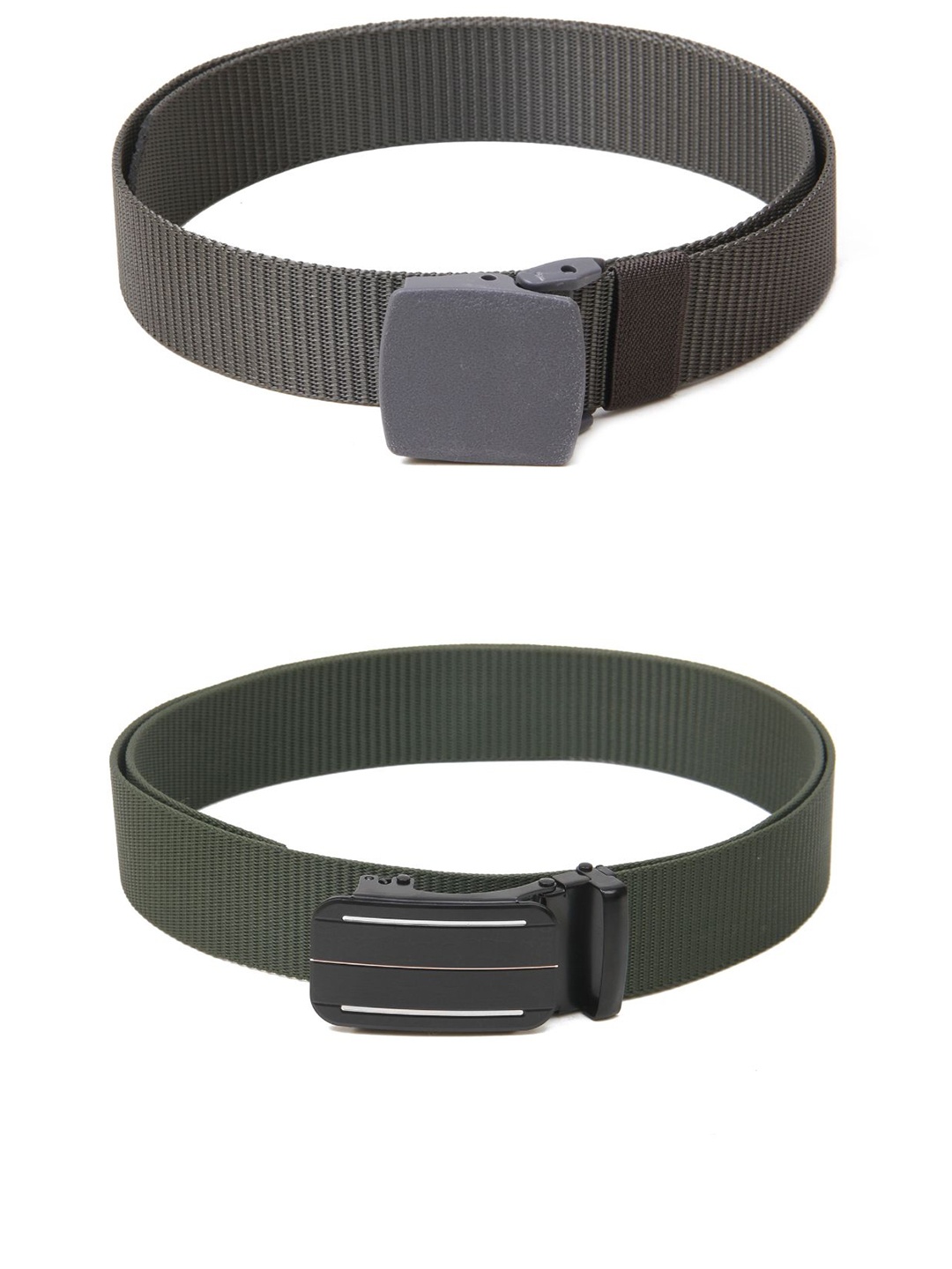 

Calvadoss Girls Set of 2 Textured Belts, Grey