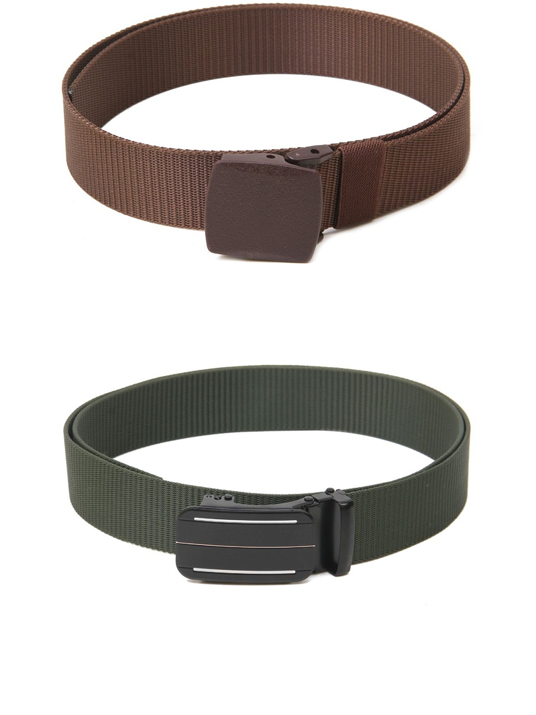 

Calvadoss Girls Set of 2 Textured Belts, Brown