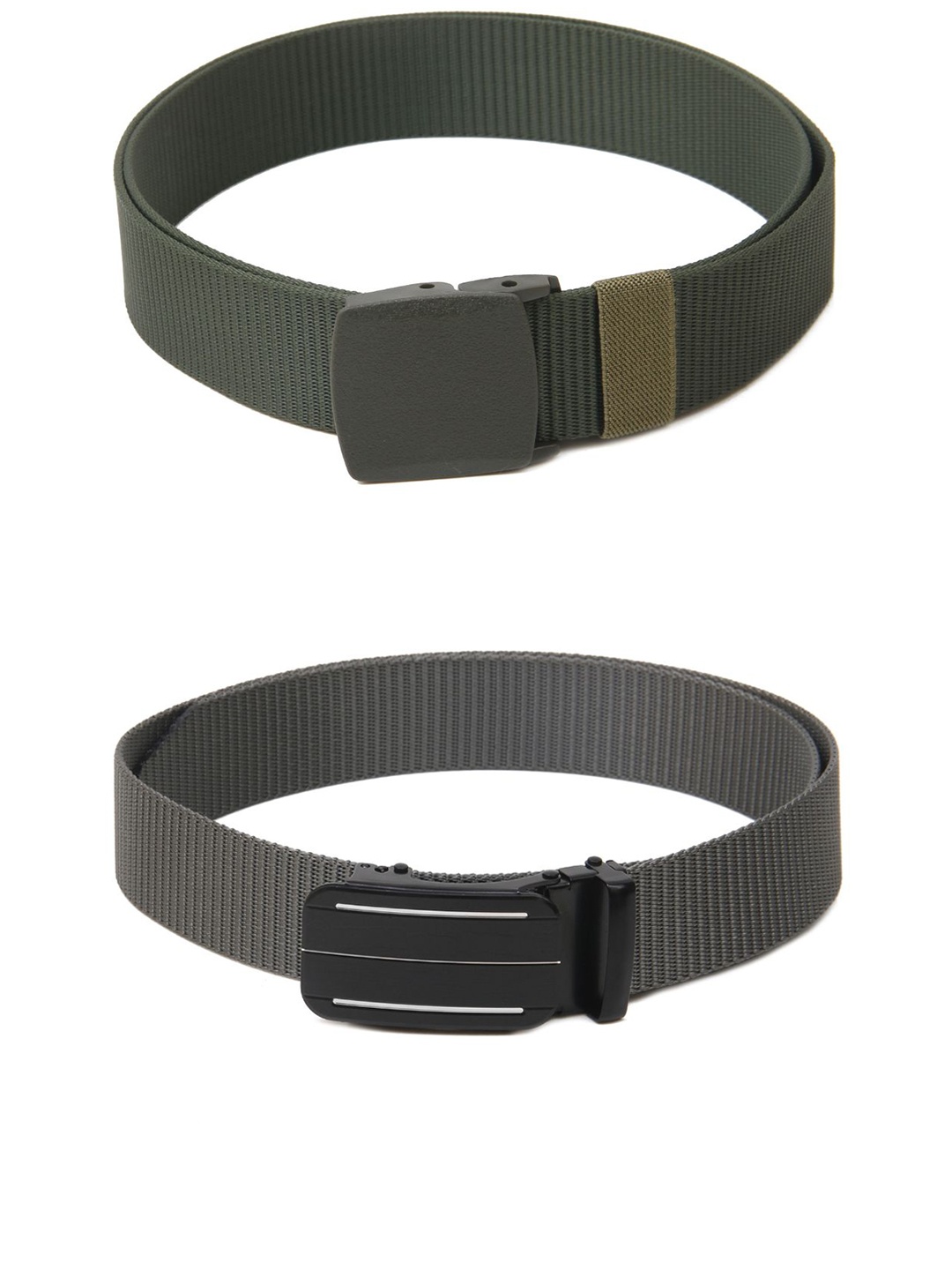 

Calvadoss Girls Set of 2 Textured Belts, Green