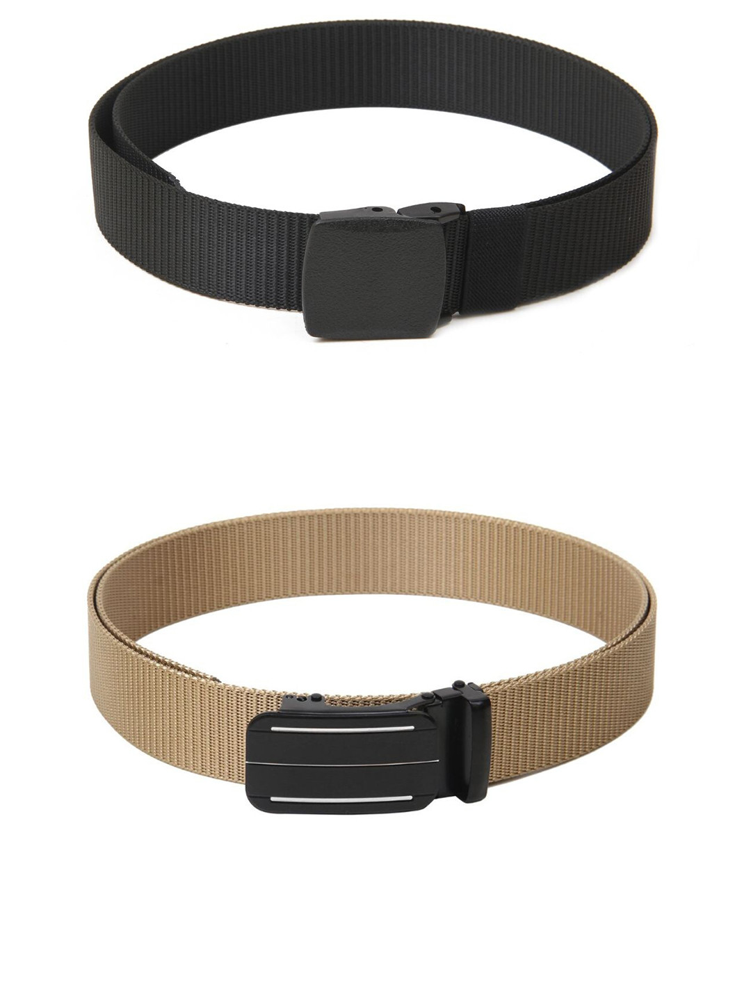 

Calvadoss Girls Set of 2 Textured Belts, Black
