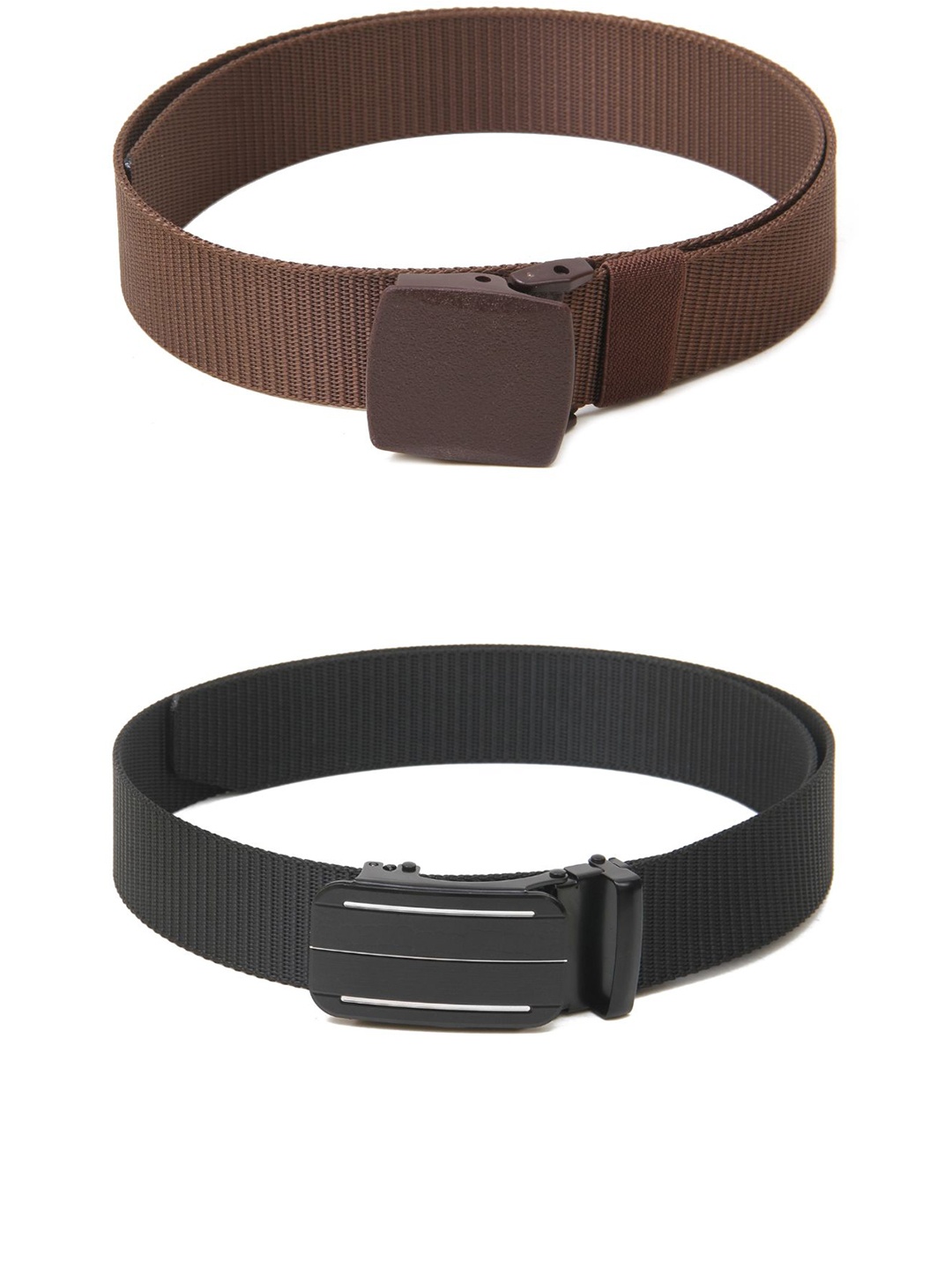 

Calvadoss Girls Set of 2 Textured Belts, Brown