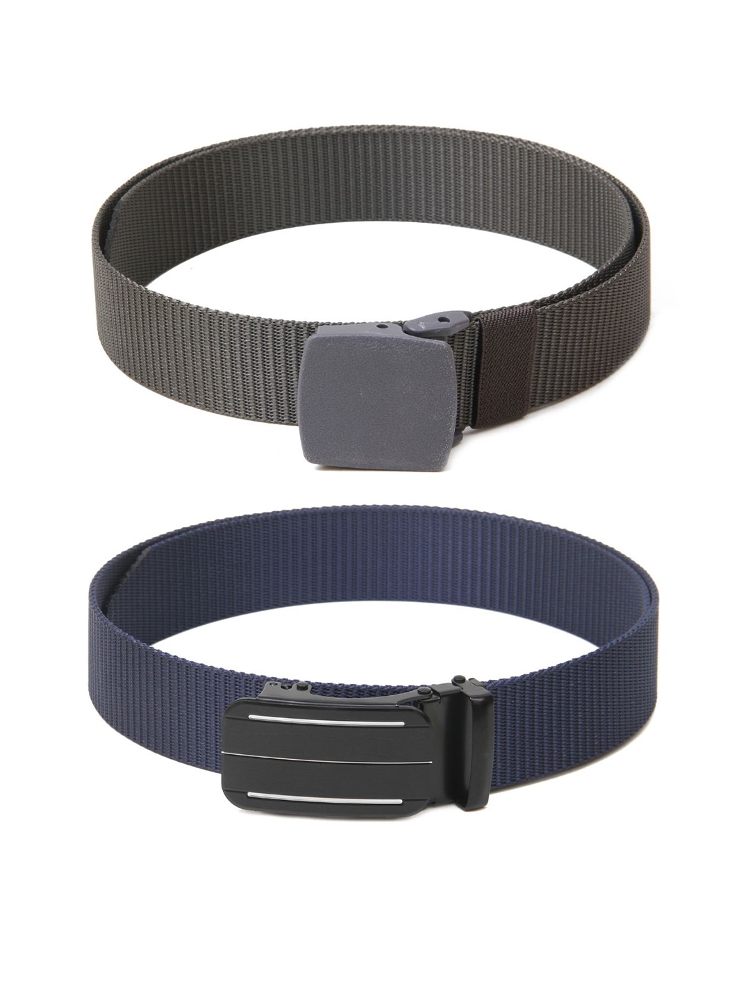 

Calvadoss Girls Set of 2 Textured Belts, Grey