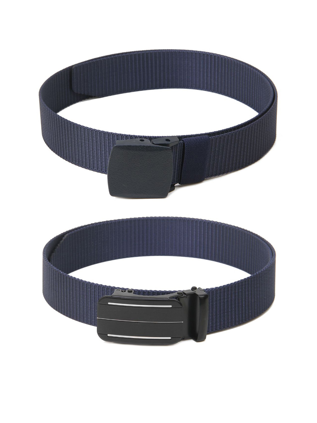 

Calvadoss Girls Set Of 2 Textured Belts, Navy blue