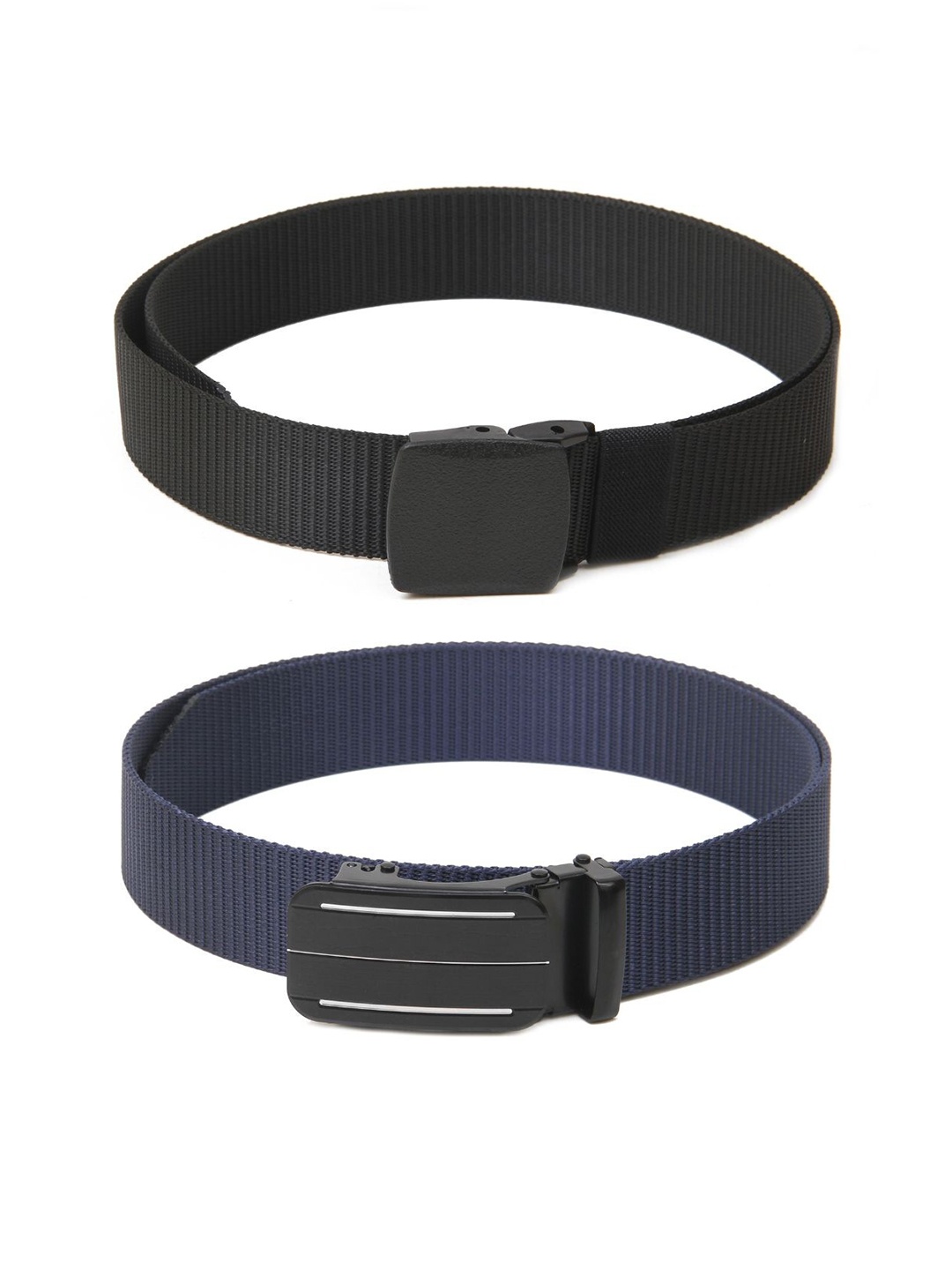 

Calvadoss Girls Set of 2 Textured Belts, Black