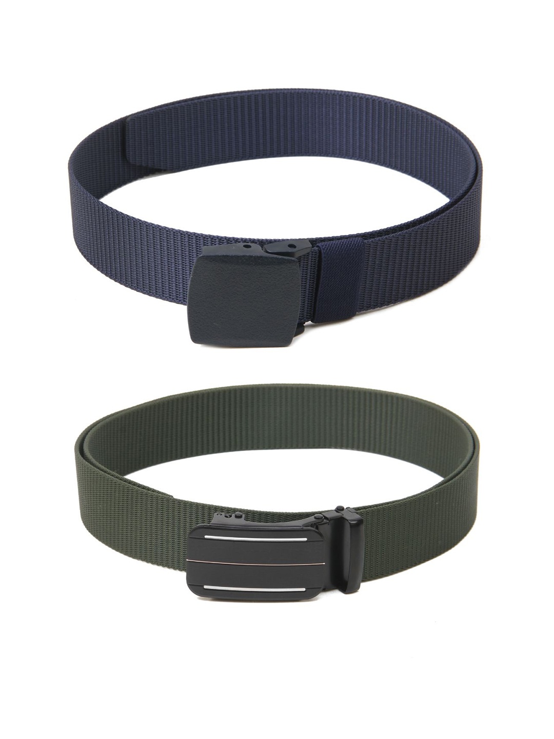 

Calvadoss Girls Set of 2 Textured Belts, Navy blue