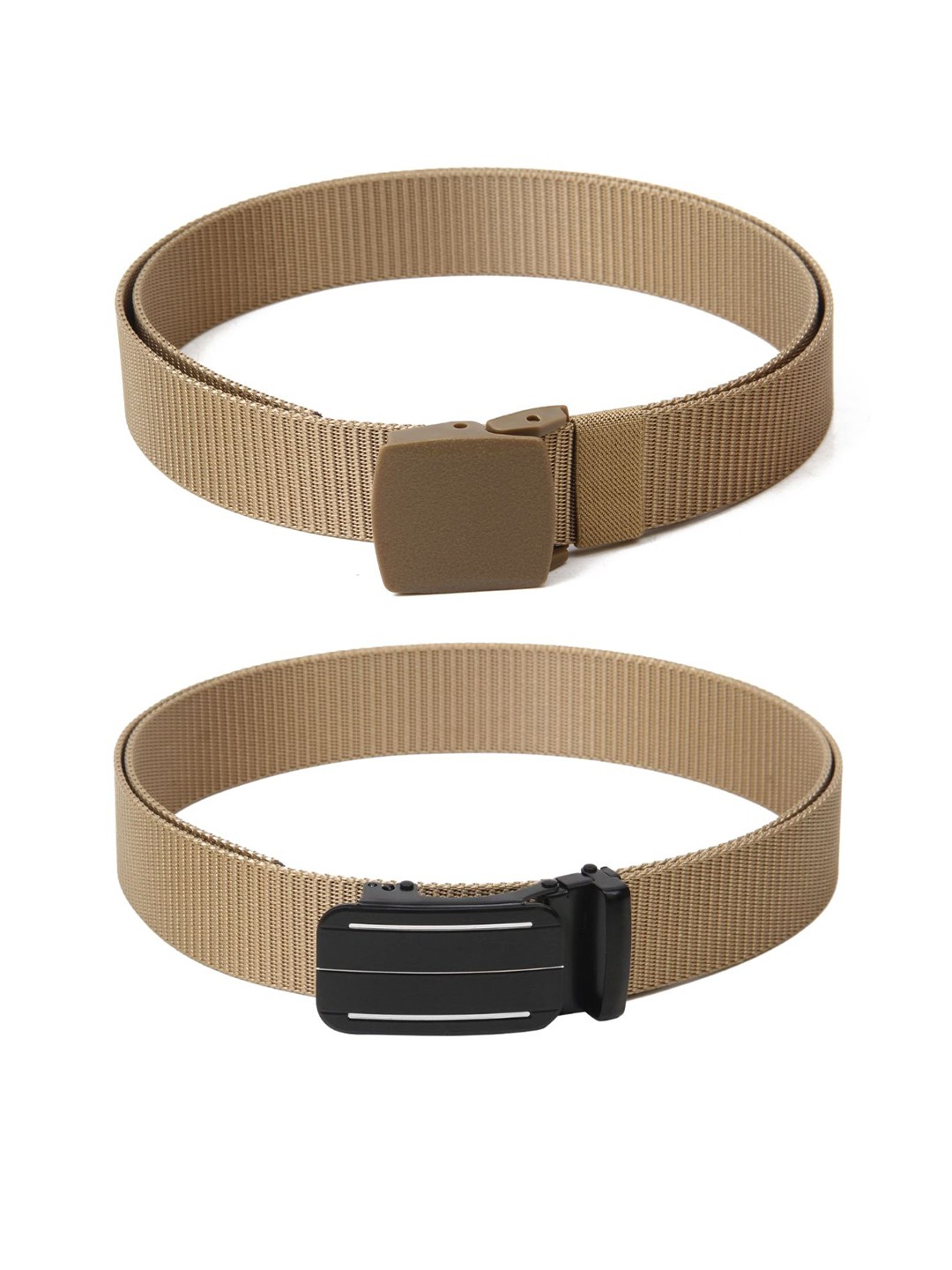 

Calvadoss Girls Set of 2 Textured Belt, Beige