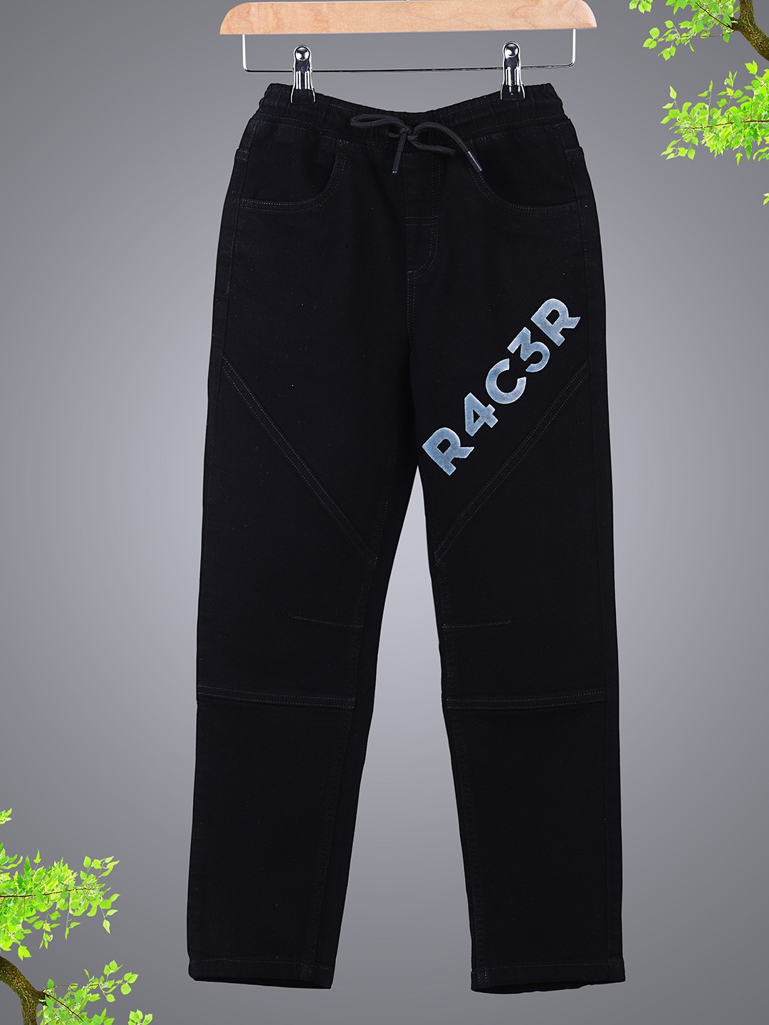 

HERE&NOW Boys Black Clean Look Stretchable Jeans