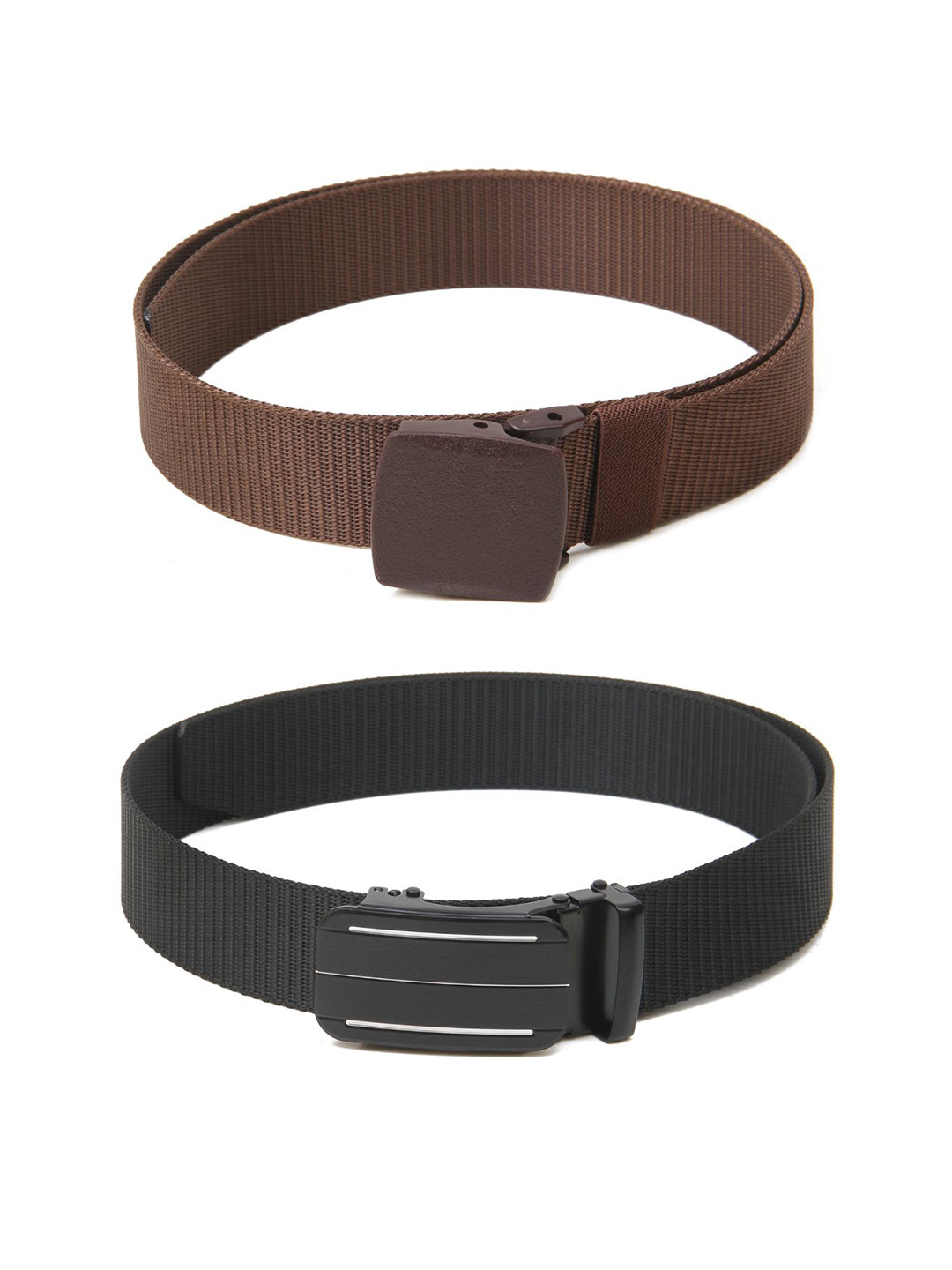 

Calvadoss Men Set of 2 Textured Belt, Brown