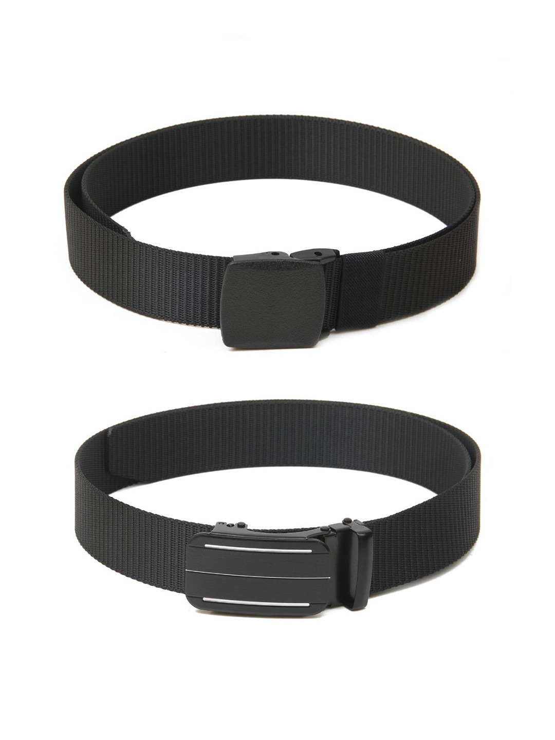 

Calvadoss Men Set of 2 Textured Belt, Black