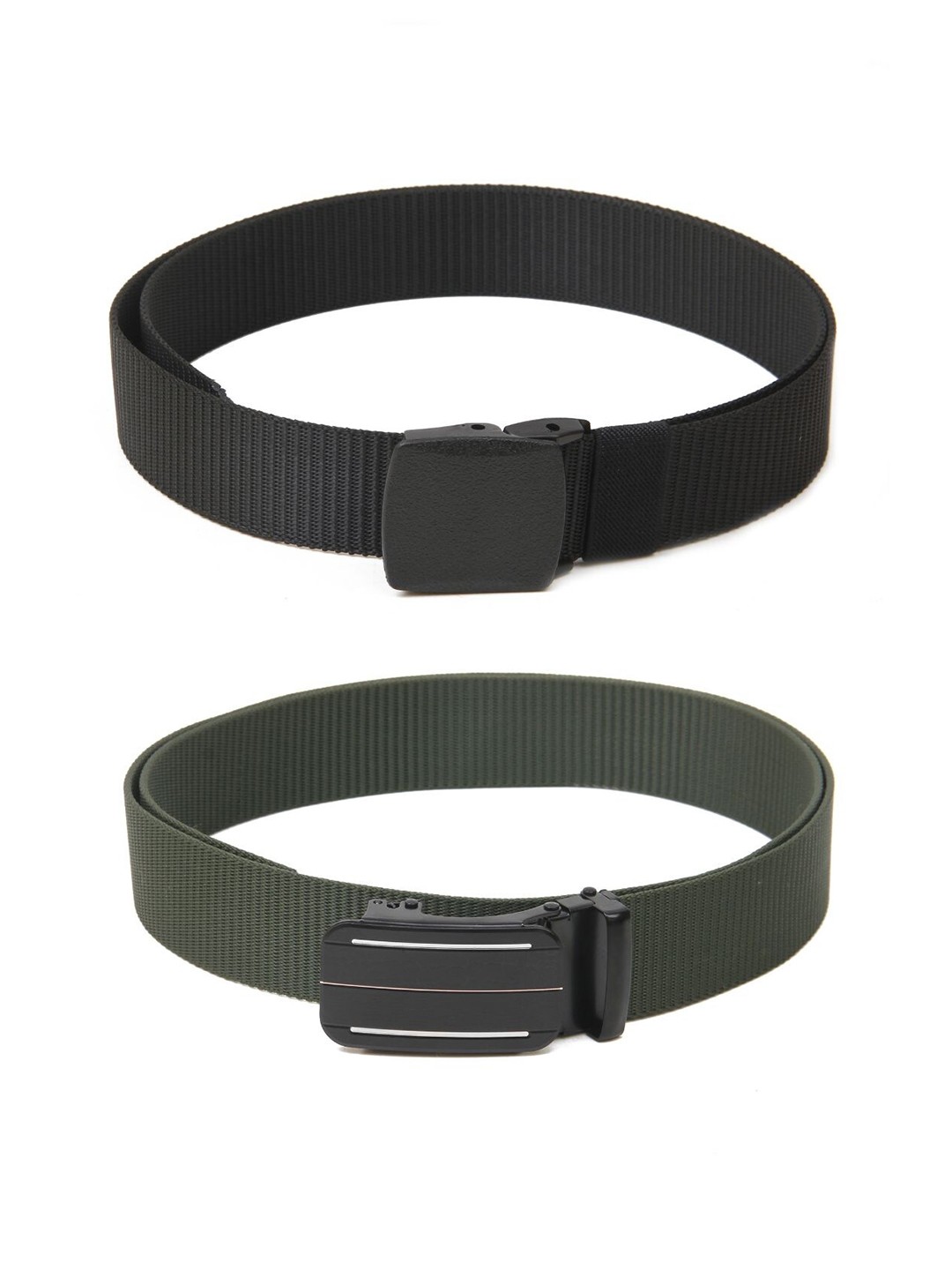

Calvadoss Men Set of 2 Textured Belt, Black