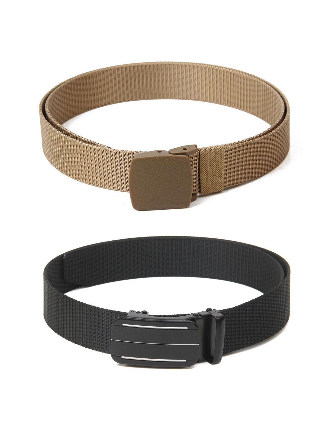 

Calvadoss Men Set of 2 Textured Belt, Beige
