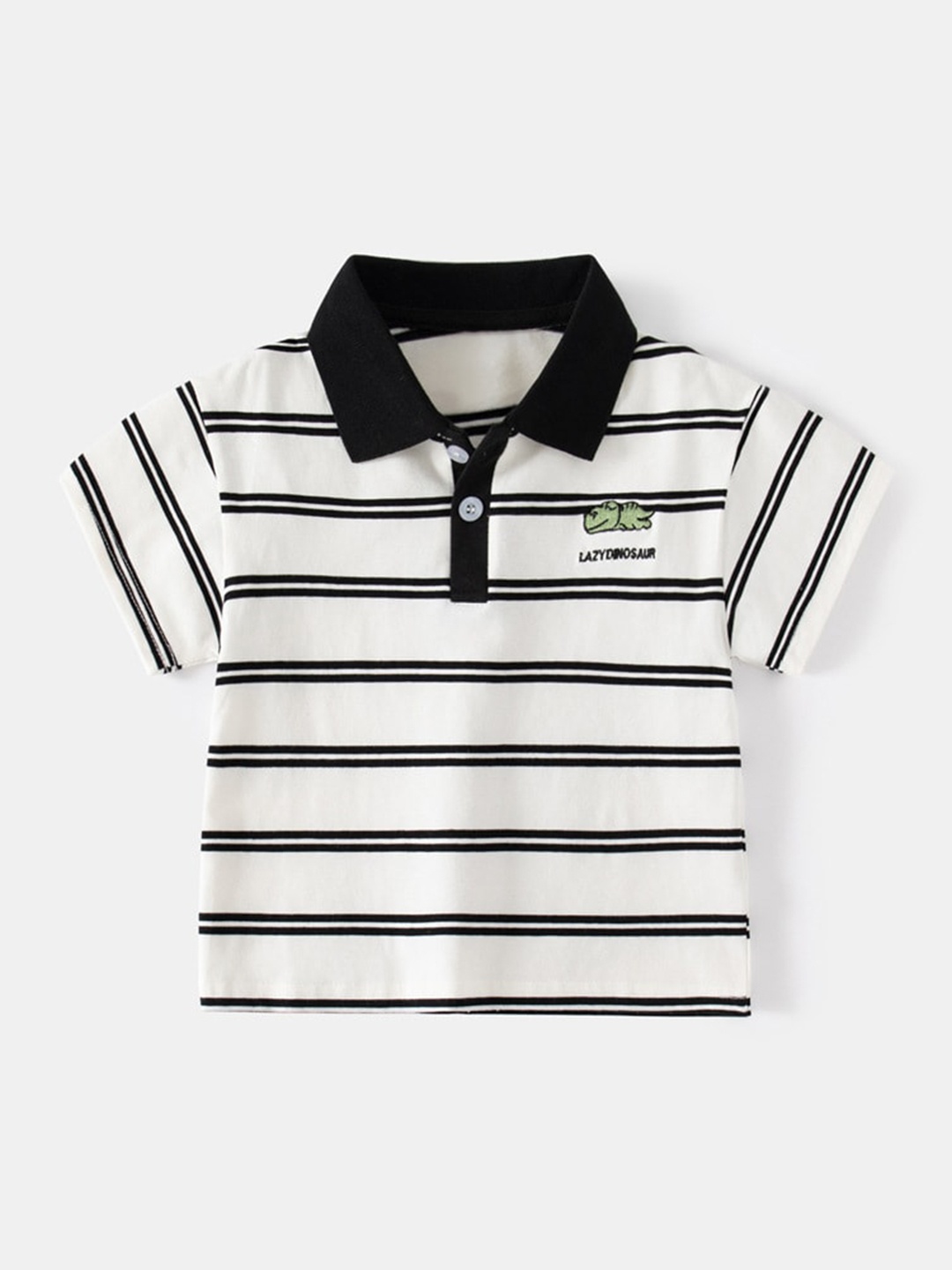 

StyleCast Boys Striped Polo Collar T-shirt, White
