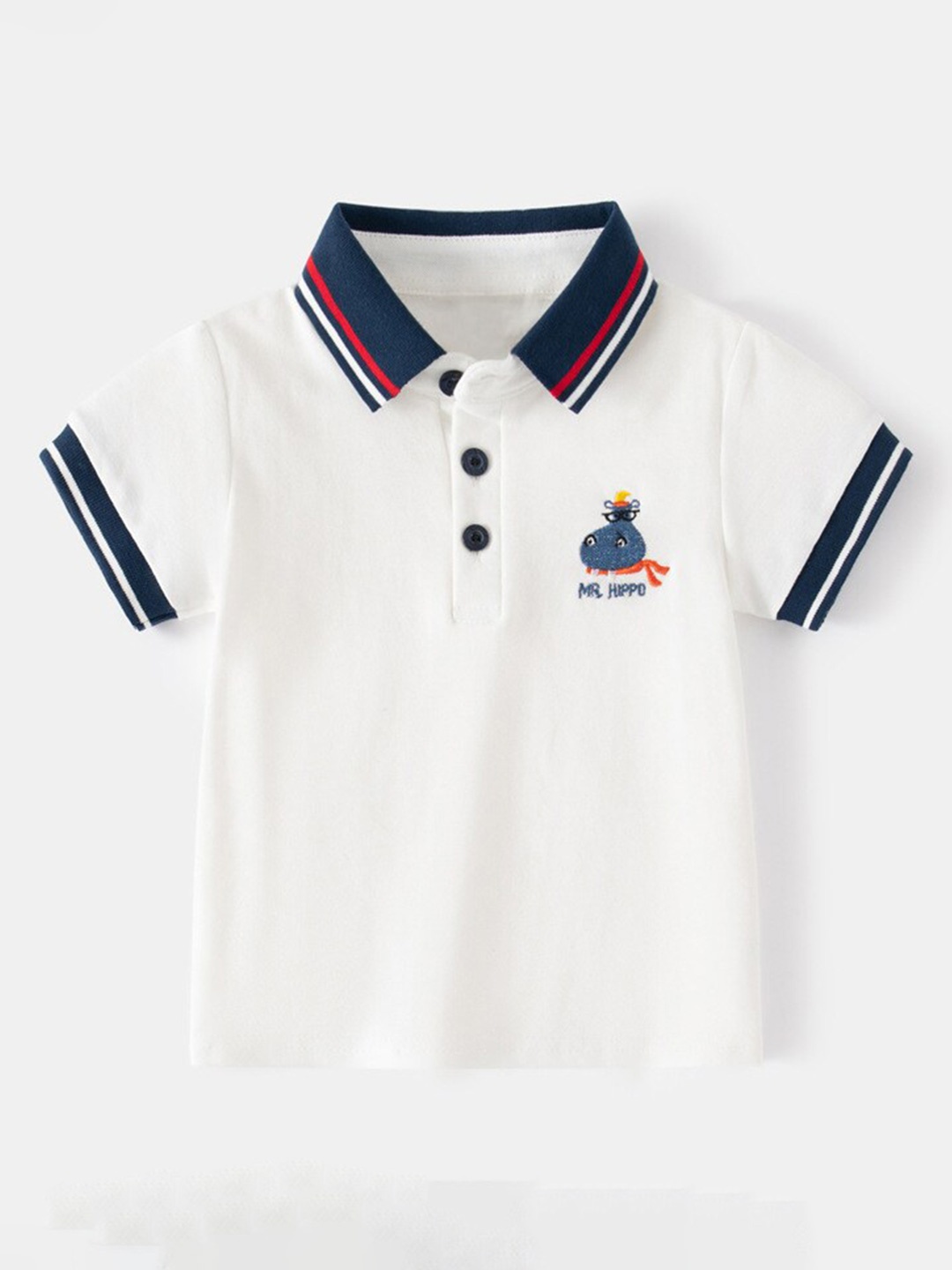 

StyleCast Boys Polo Collar Cotton T-shirt, White