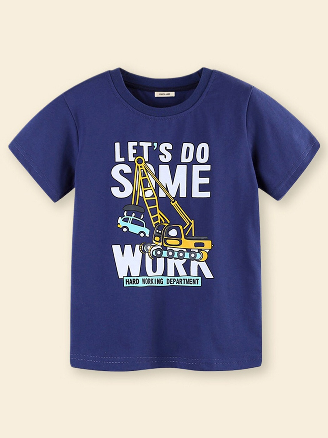 

INCLUD Boys Graphic Printed Round Neck Casual T-shirt, Blue