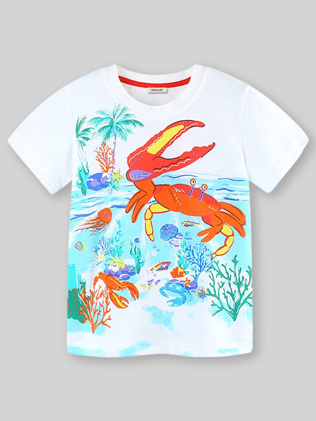 

INCLUD Boys Graphic Printed T-shirt, White