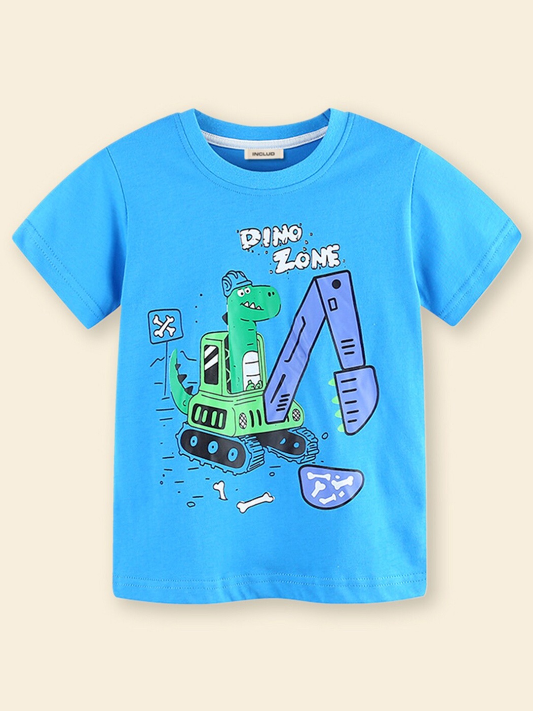 

INCLUD Boys Graphic Printed Round Neck Casual T-shirt, Blue