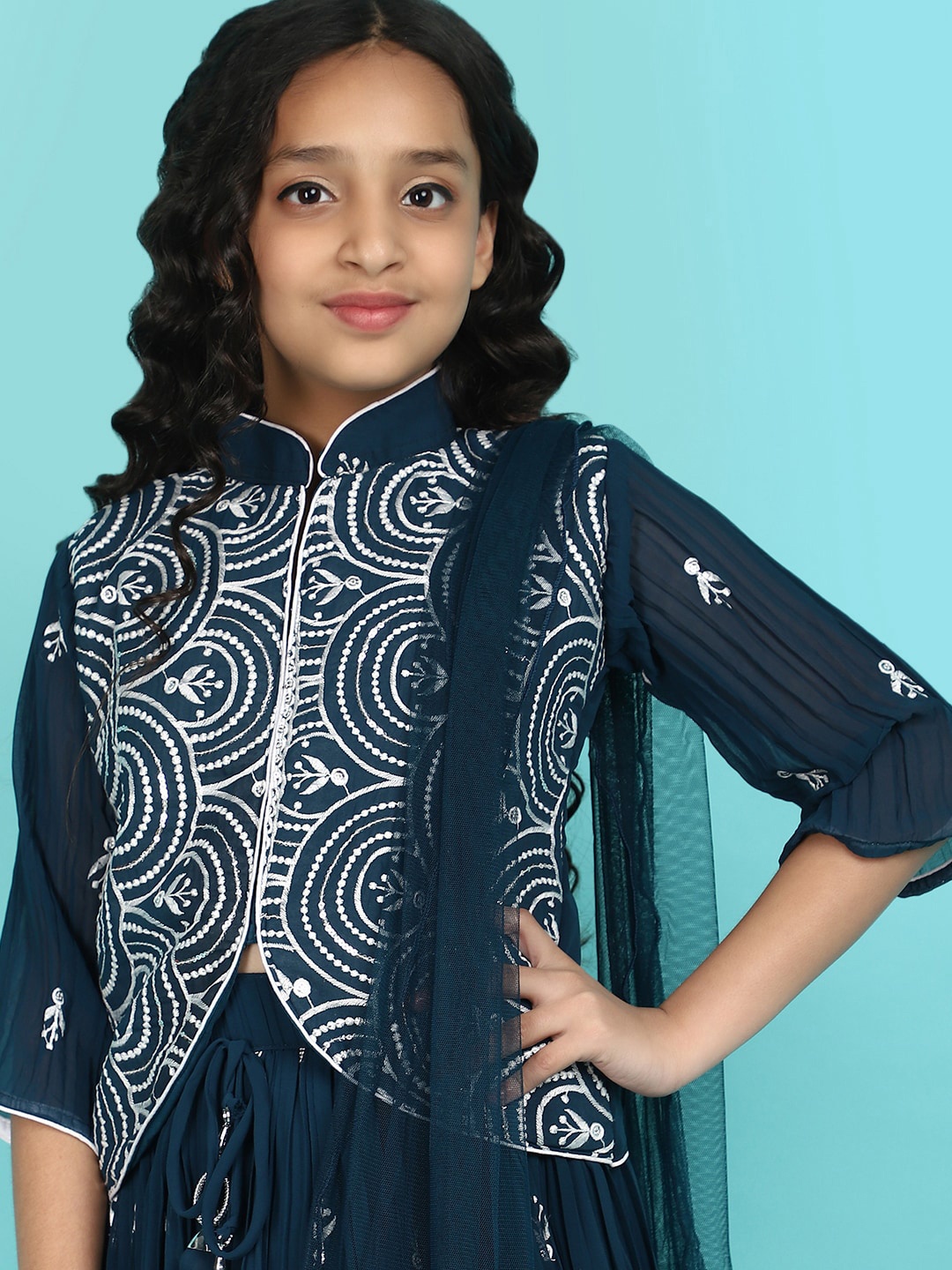 

V-Mart Print A-Line Dress, Blue