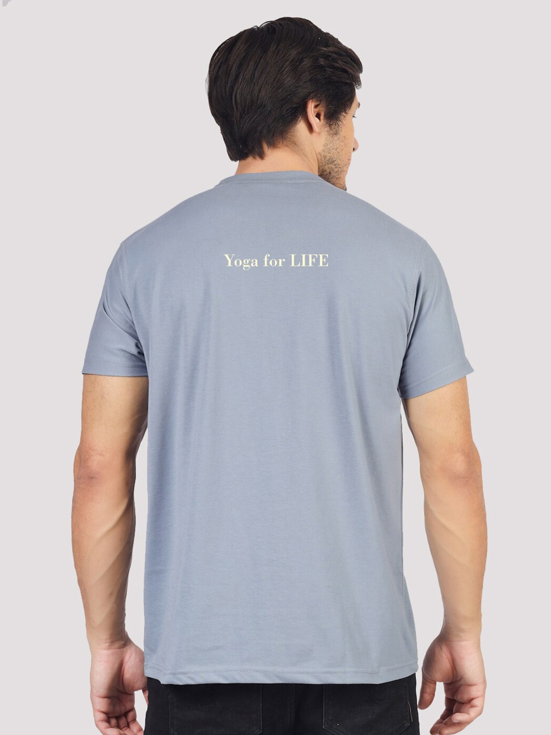 

Greylongg Typography Round Neck Short Sleeves T-shirt, Grey