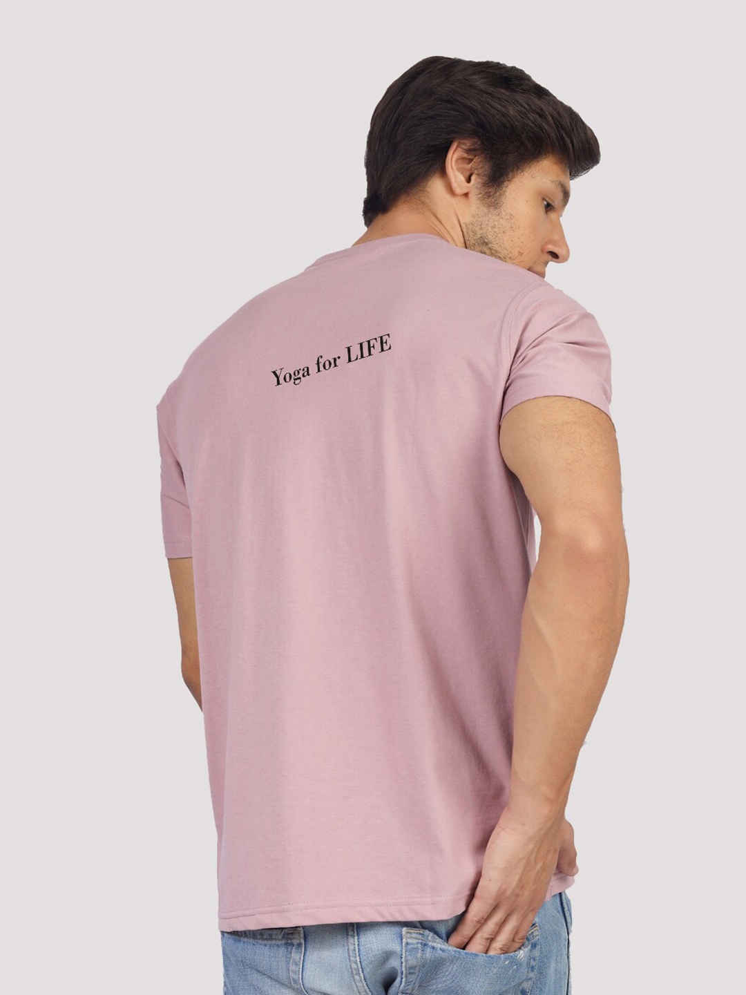 

Greylongg Typography Round Neck Short Sleeves T-shirt, Purple
