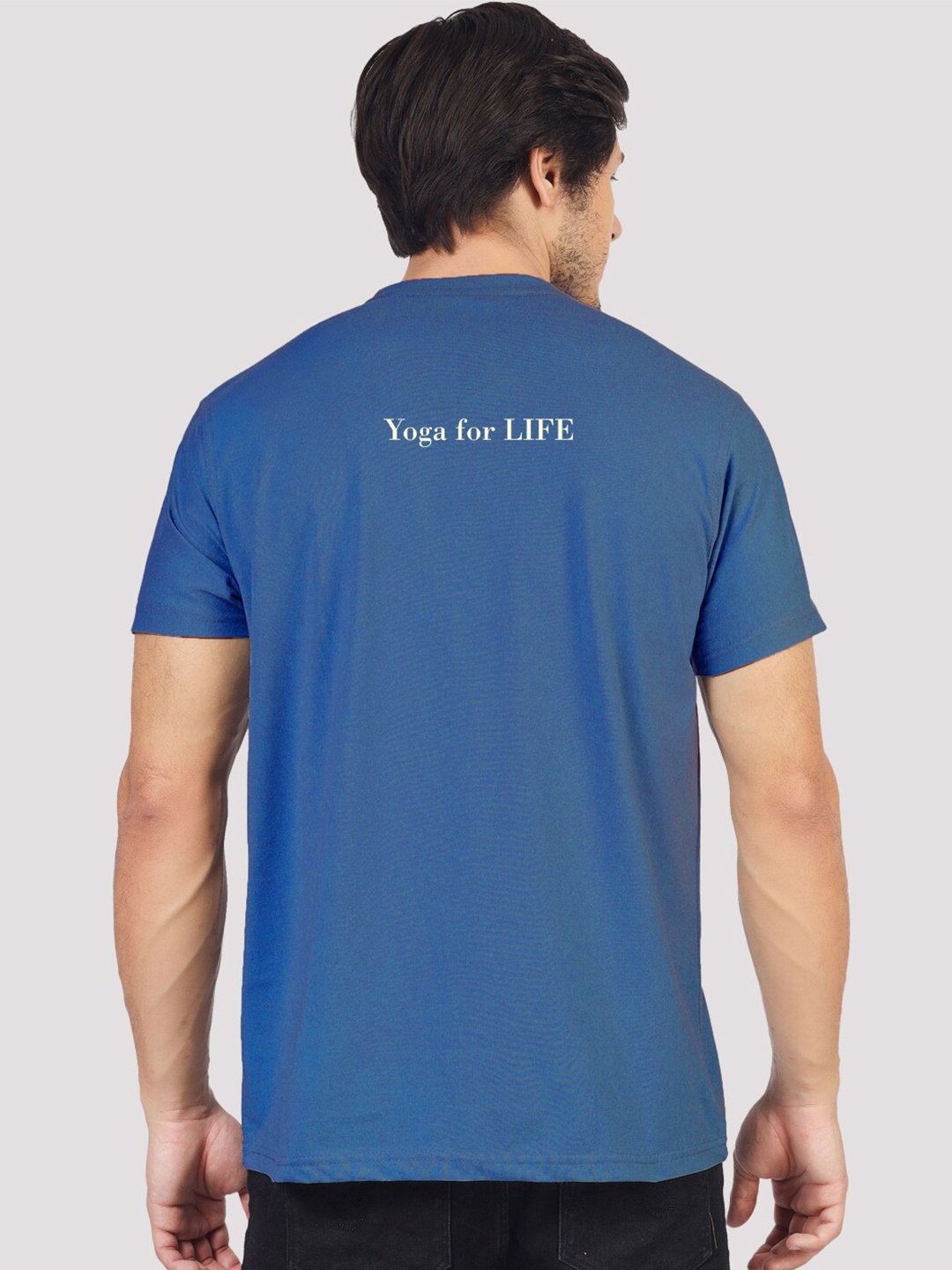 

Greylongg Typography Round Neck Short Sleeves T-shirt, Blue