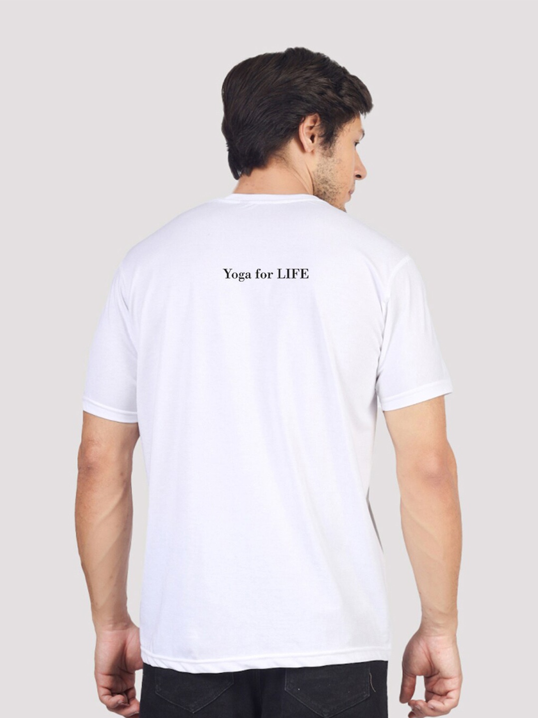 

Greylongg Typography Round Neck Short Sleeves T-shirt, White