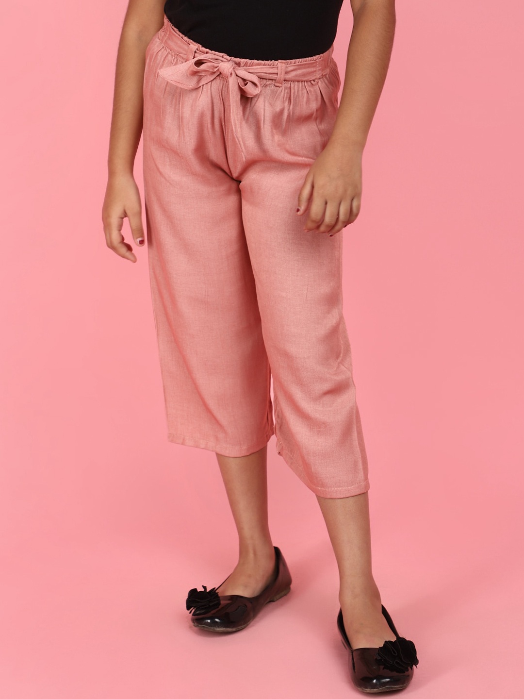 

V-Mart Girls Mid-Rise Culotte Trouser, Pink