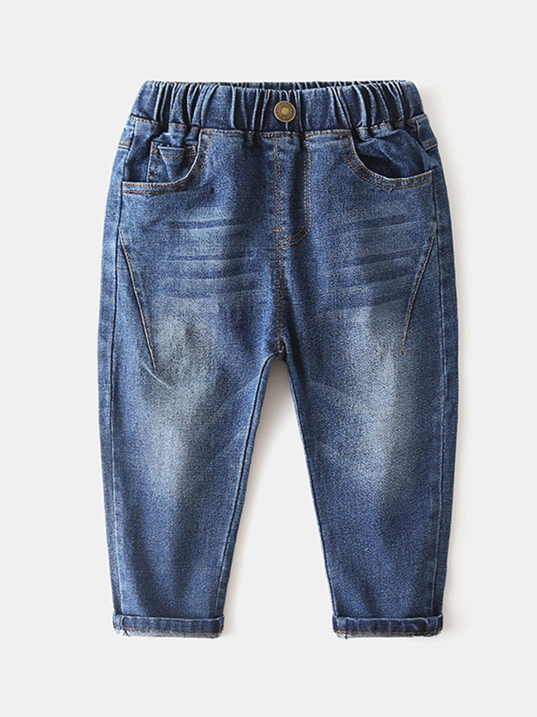 

StyleCast Boys Low Distress Heavy Fade Stretchable Jeans, Blue