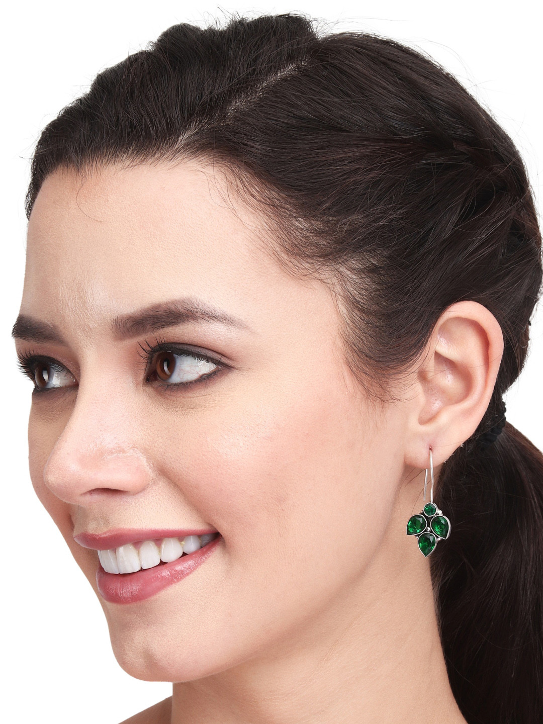 

Anvik Silver-Plated Oxidised Contemporary Drop Earrings