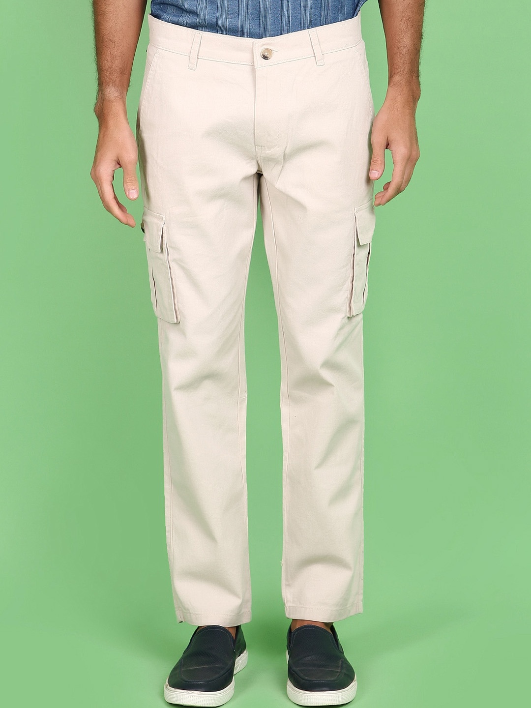 

V-Mart Men Mid-Rise Cargo Trouser, Grey