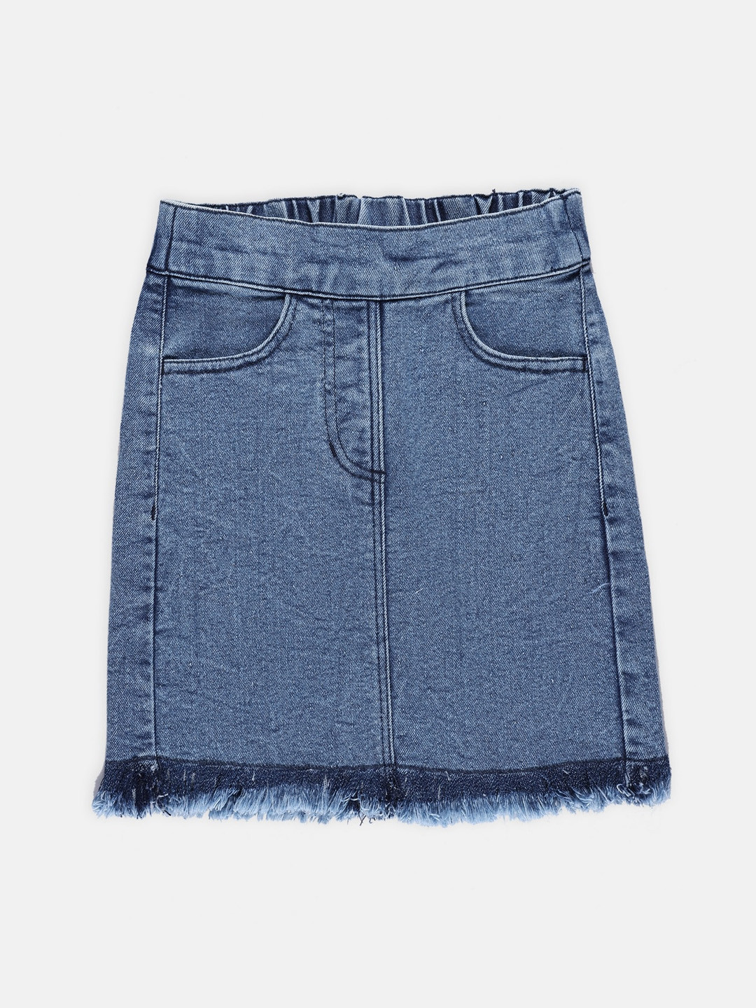 

SPYBY Girls Straight Knee Length Skirt, Blue
