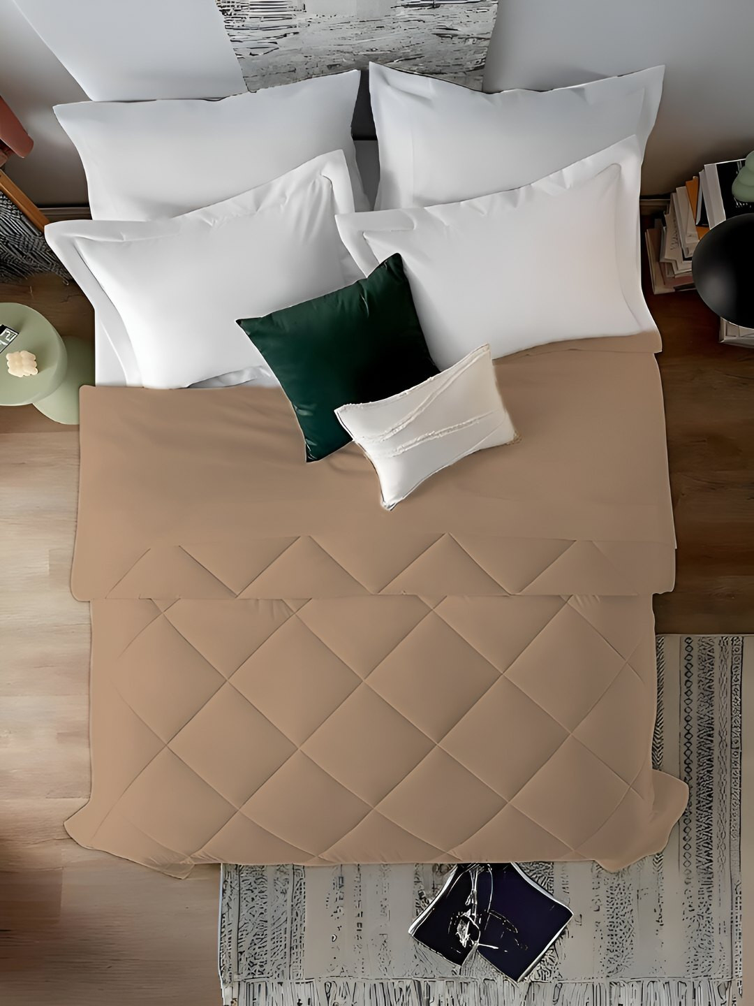 

Sleeping Owls- because your sleep matters Tan Microfiber 150 GSM Double Bed Comforter