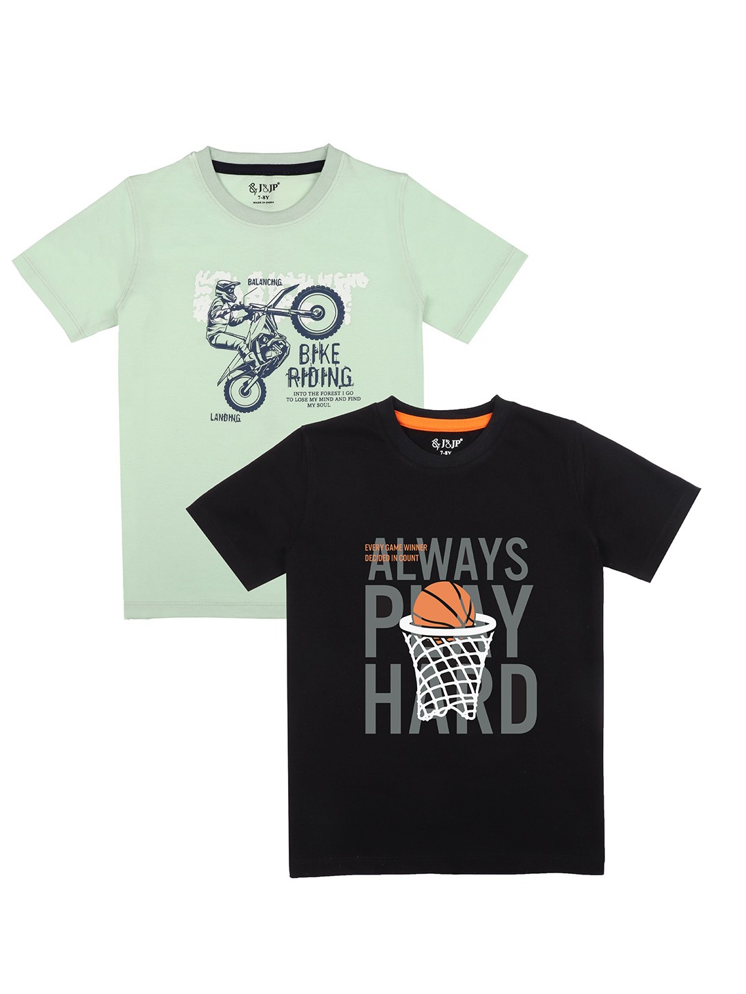 

BAESD Boys Typography 2 Printed Applique T-shirt, Multi