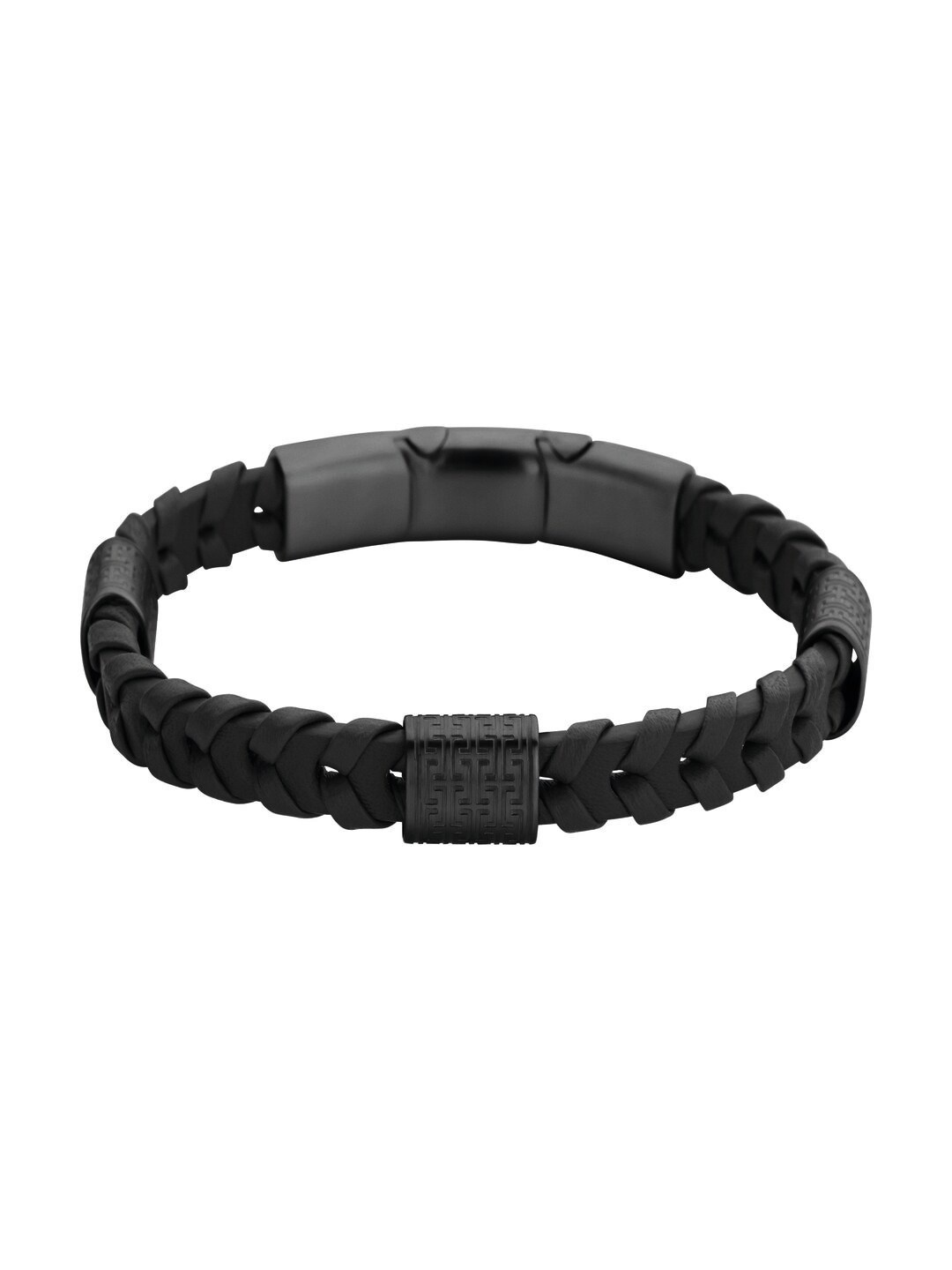

Cerruti 1881 Men Stainless Steel Wraparound Bracelet, Black