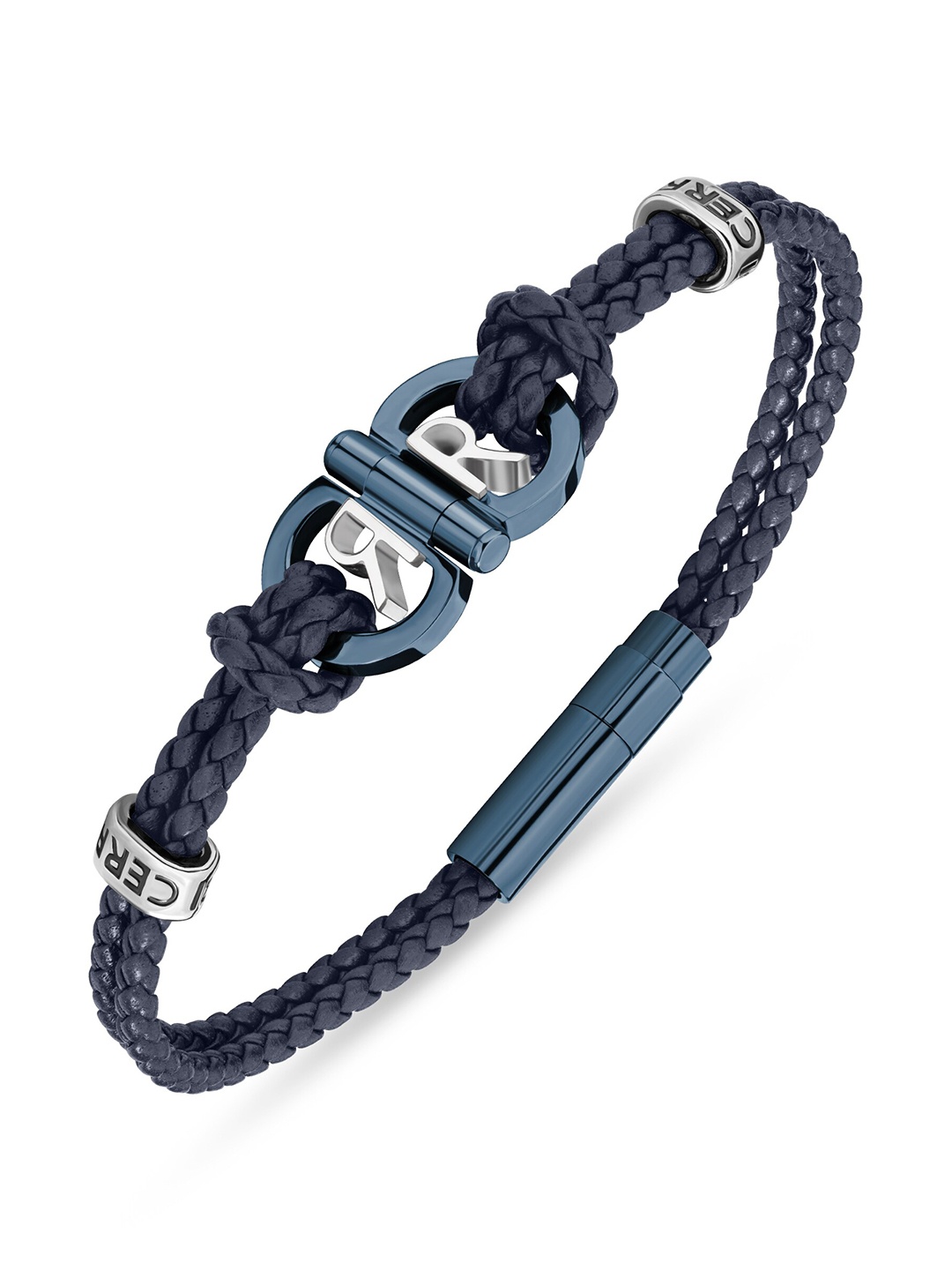 

Cerruti 1881 Men Stainless Steel Wraparound Bracelet, Blue