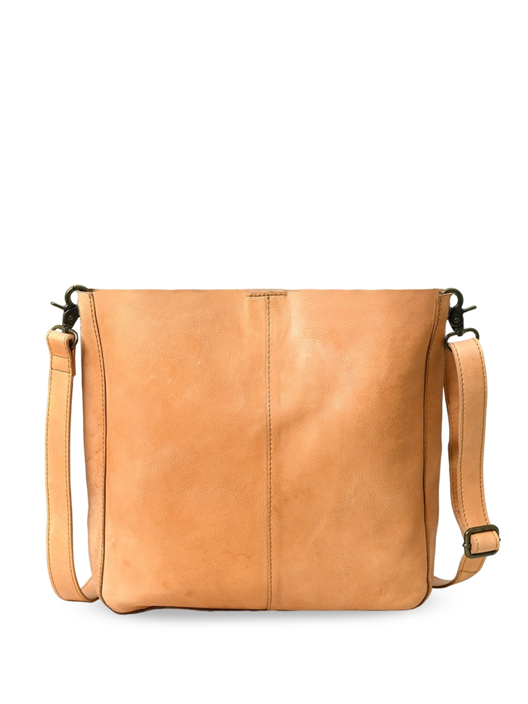 

MaheTri Leather Oversized Crossbody Shopper Sling Bag, Orange