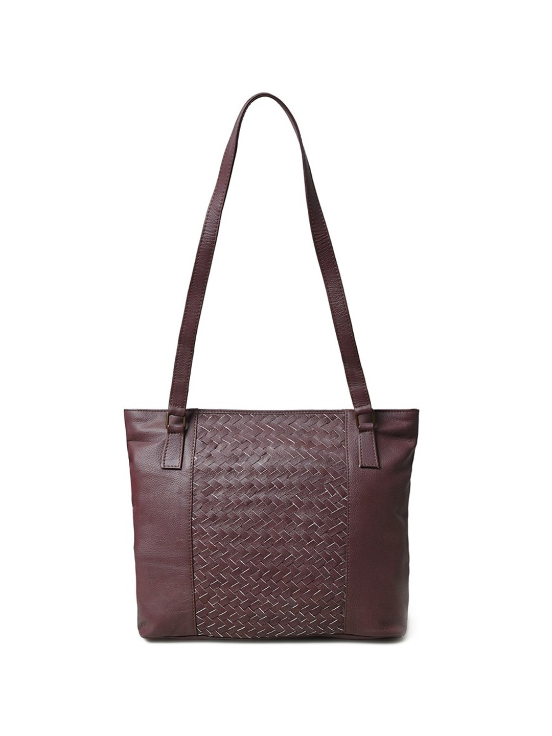 

MaheTri Textured Leather Swagger Shoulder Bag, Brown
