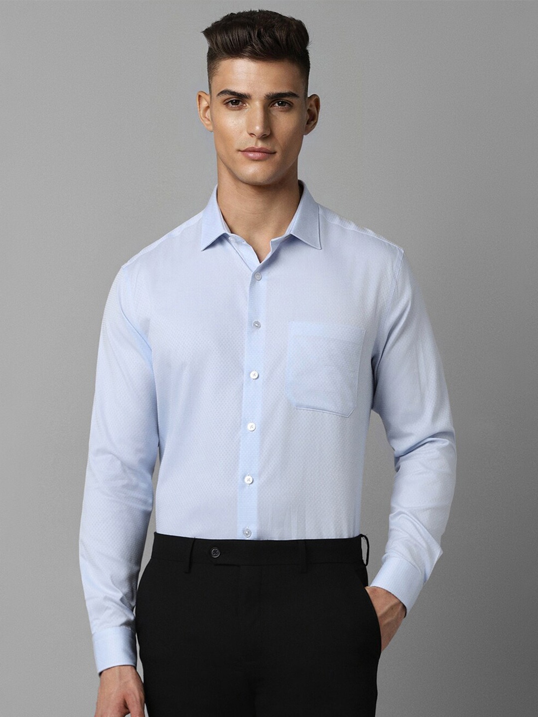 

Louis Philippe Slim Fit Pure Cotton Formal Shirt, Blue