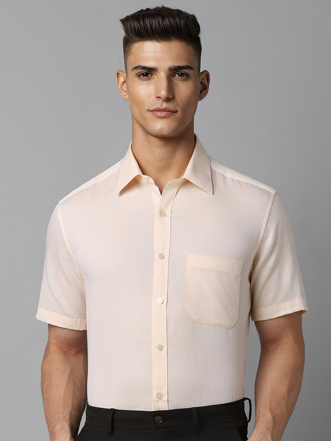 

Louis Philippe Classic Pure Cotton Formal Shirt, Cream