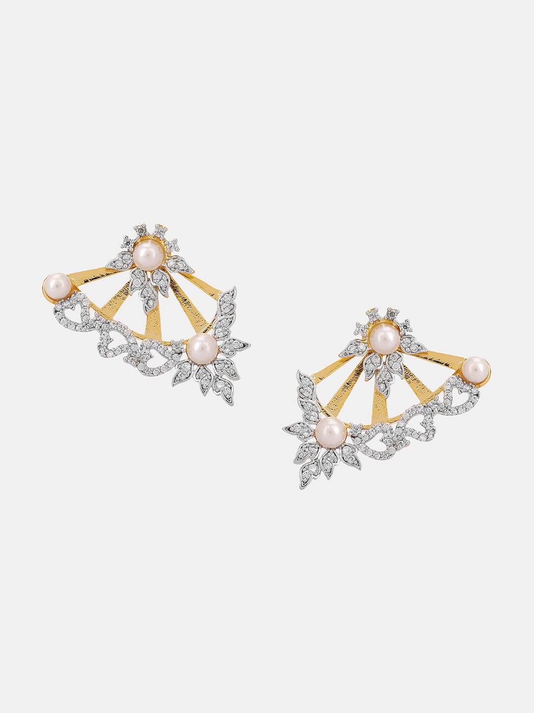 

Adwitiya Collection Gold-Plated Classic Studs Earrings