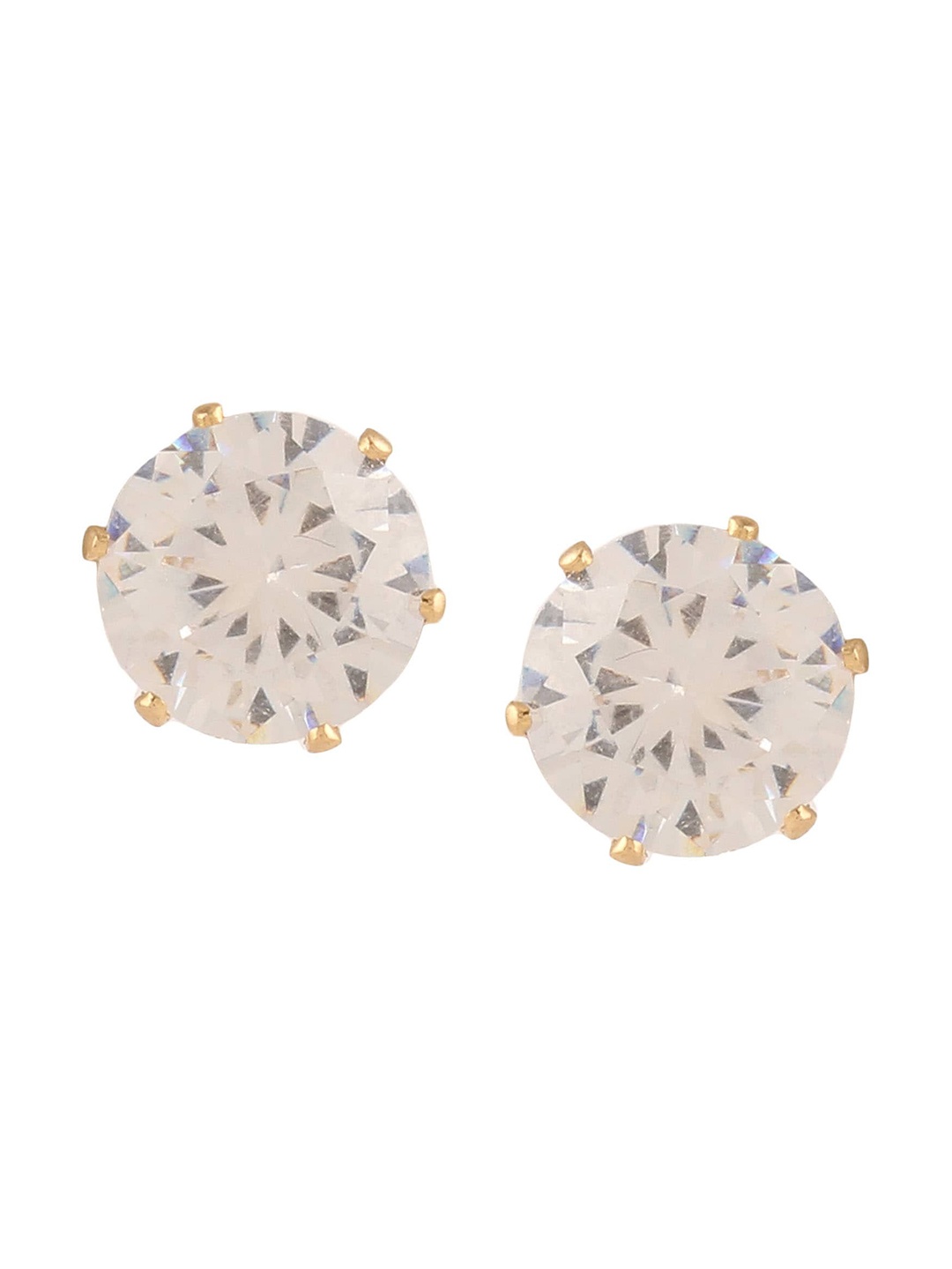 

Adwitiya Collection Gold-Plated Classic Studs Earrings