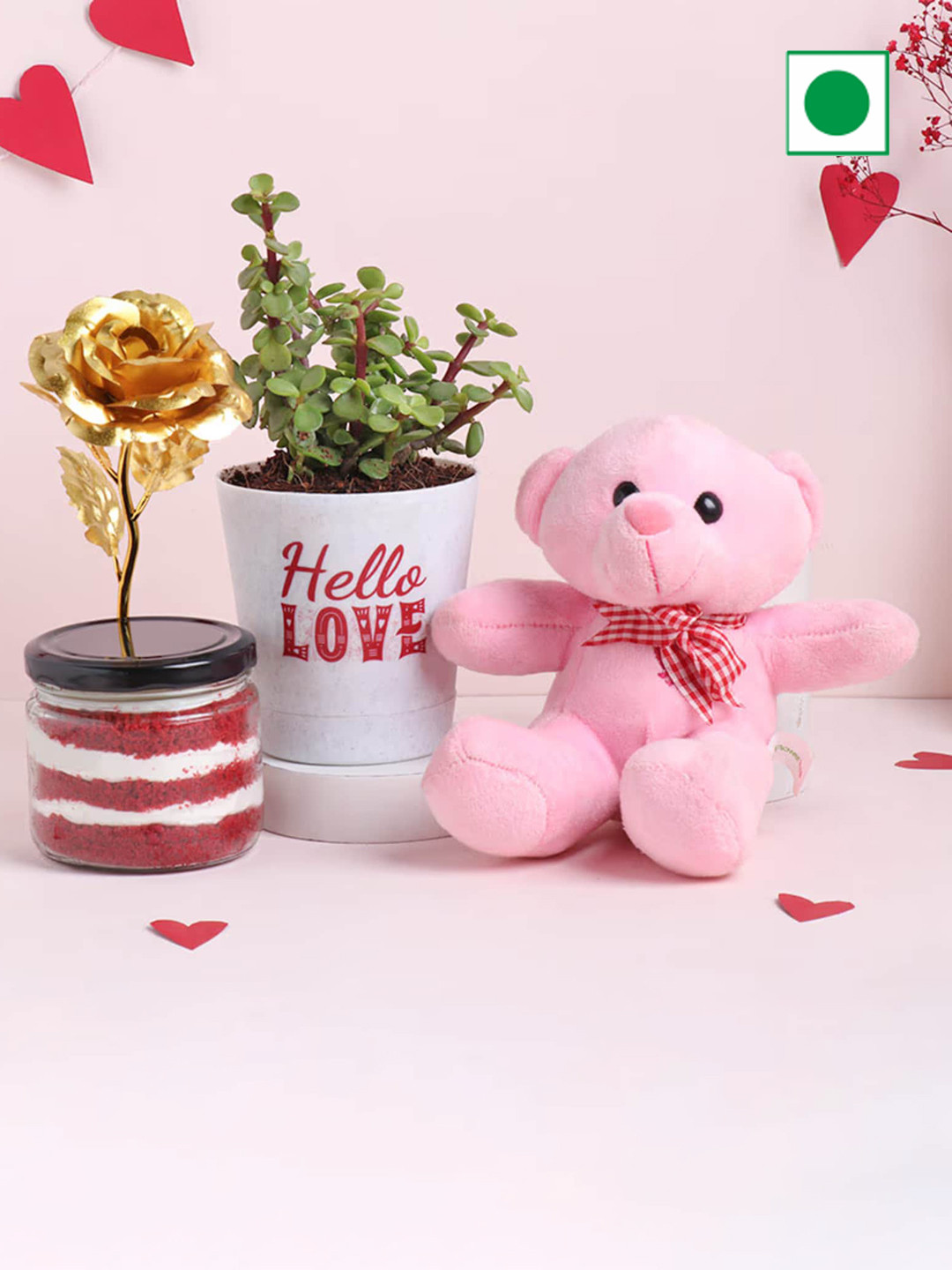 

Floweraura Set Of 4 Assorted Gift Hamper, Red