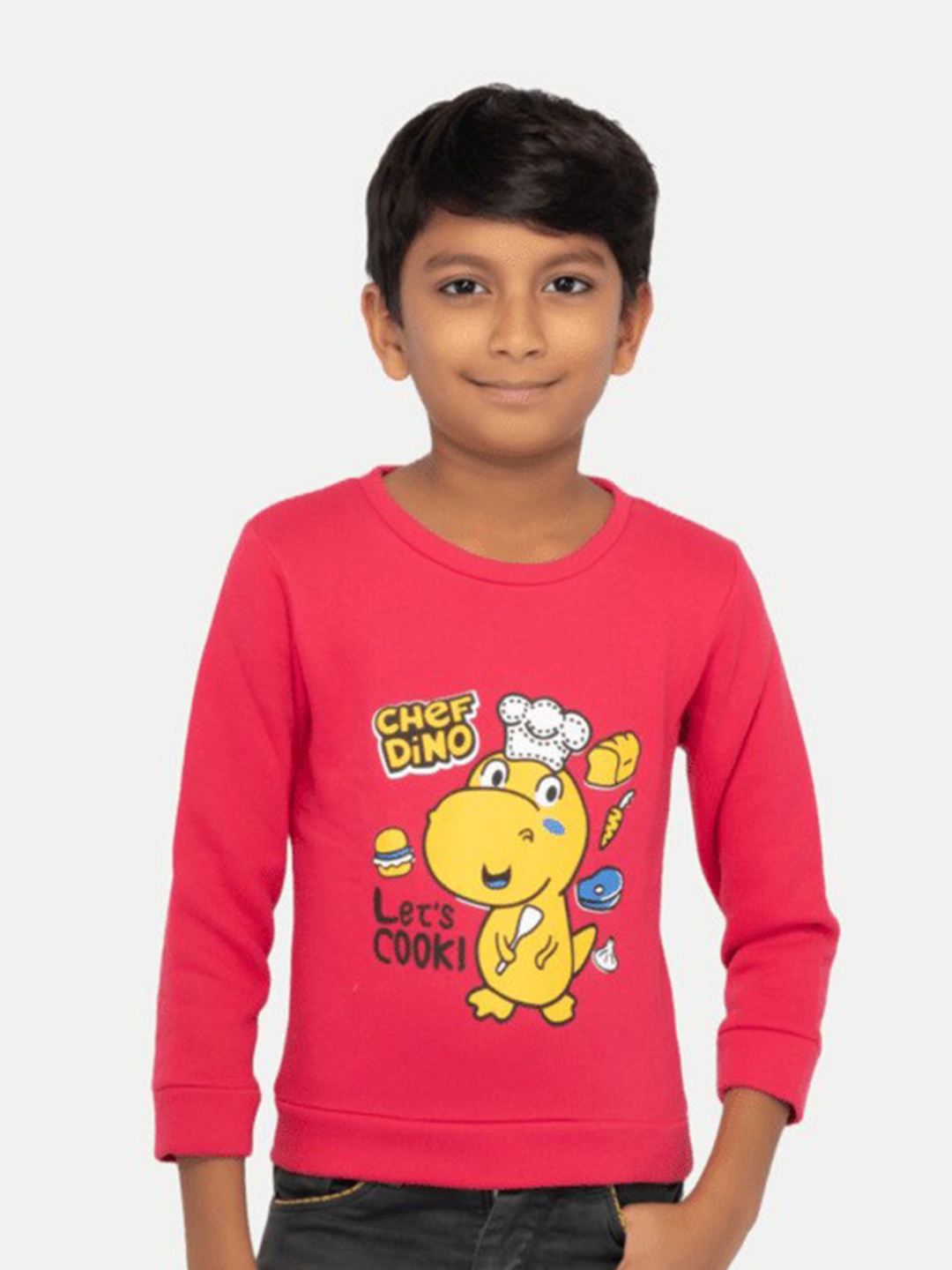 

BAESD Boys Graphic Printed Round Neck Long Sleeves Cotton Pullover Sweatshirt, Pink