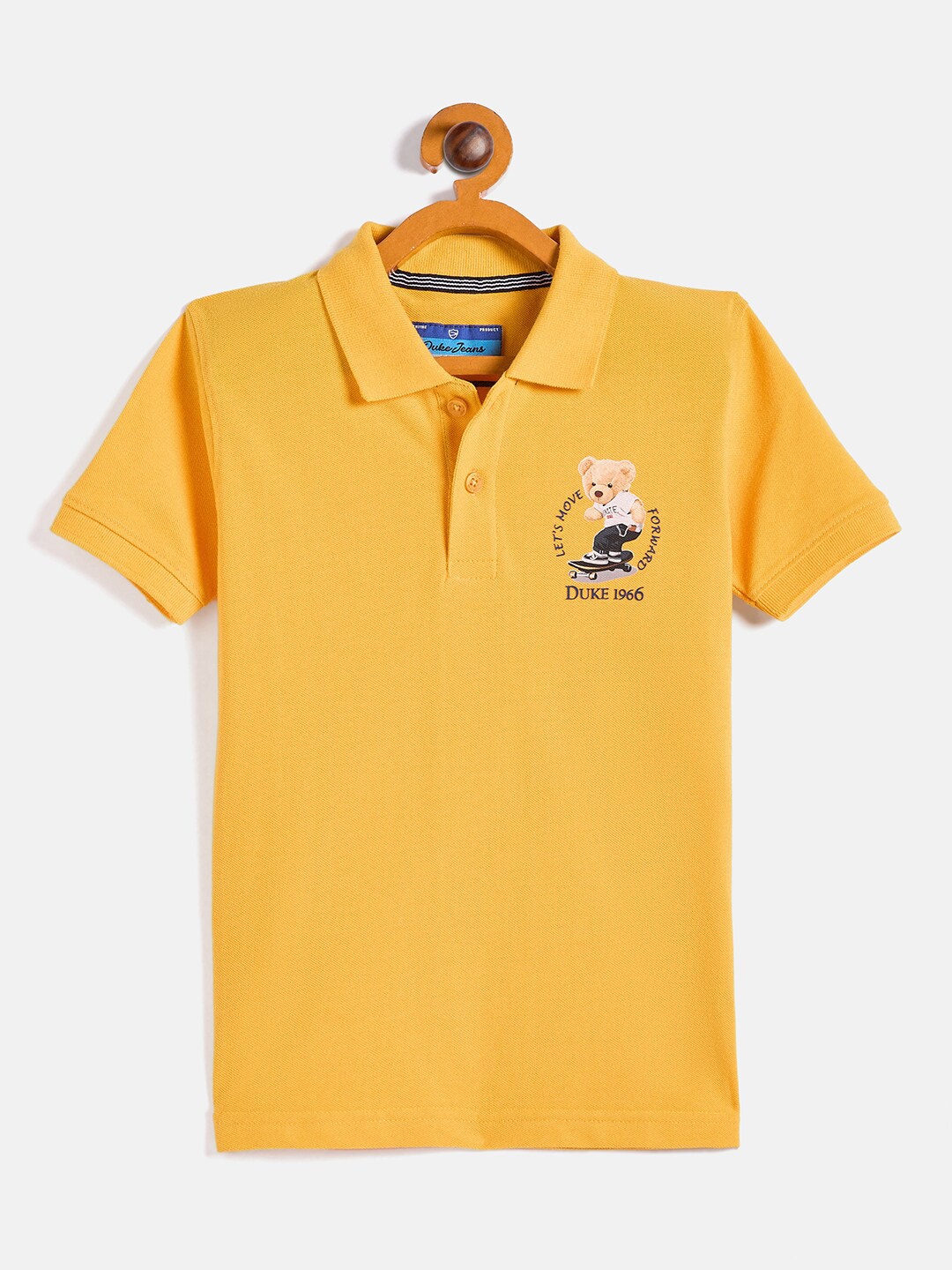 

Duke Boys Polo Collar Slim Fit T-shirt, Yellow