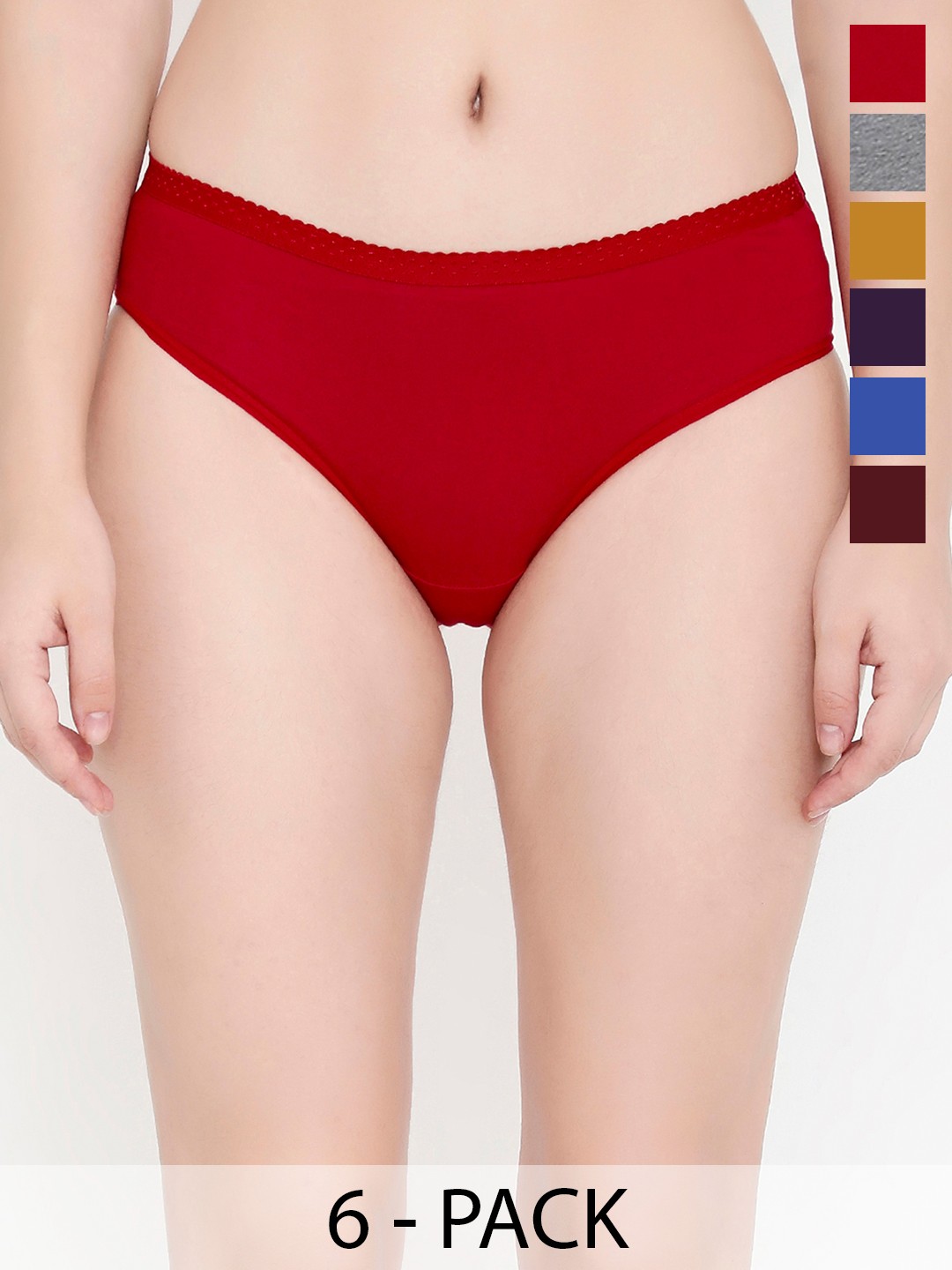 

Feelings Pack Of 6 Assorted Cotton Hipster Briefs