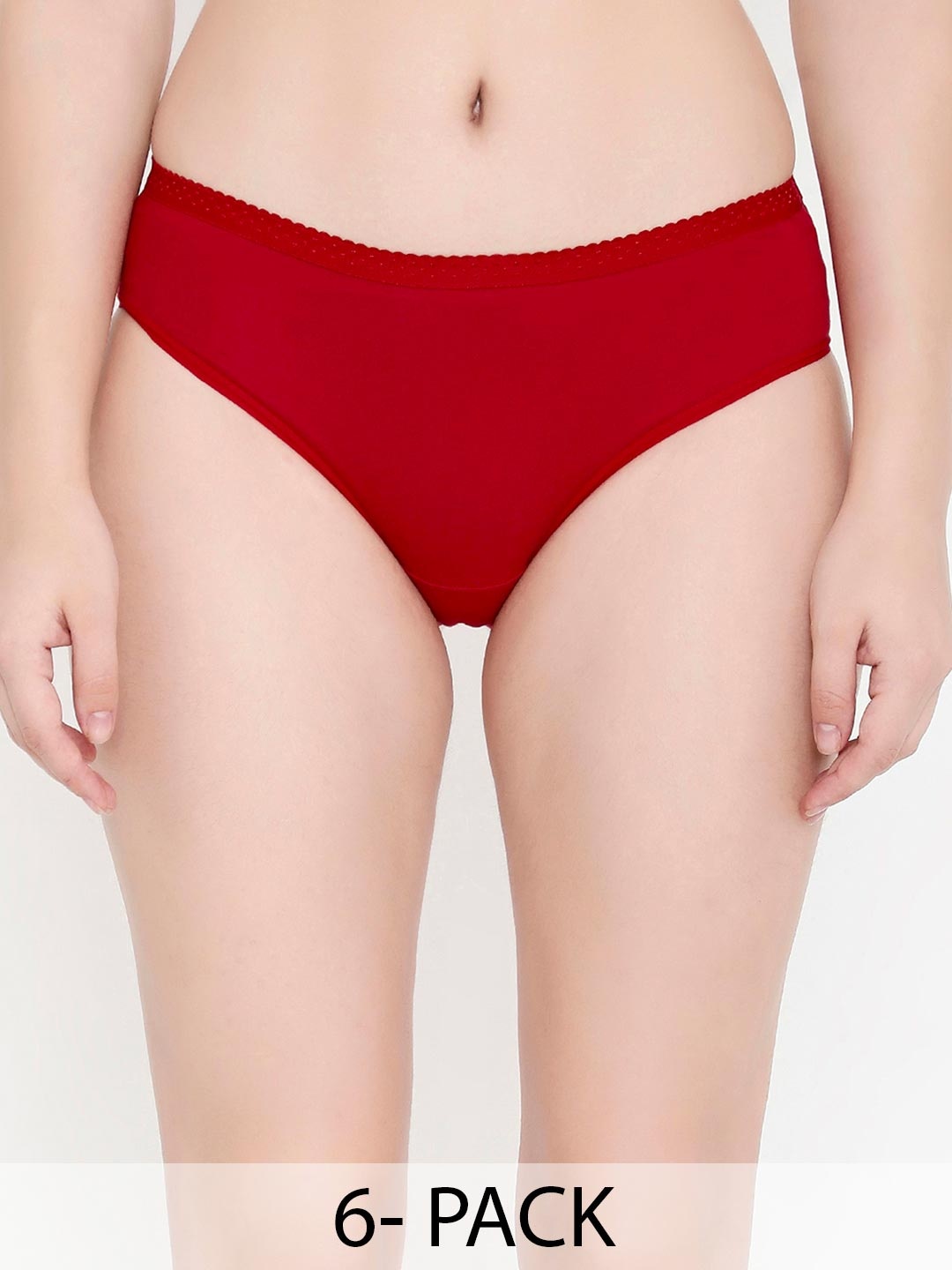 

Feelings Pack Of 6 Assorted Cotton Mid-Rise Anti Microbial Hipster Briefs