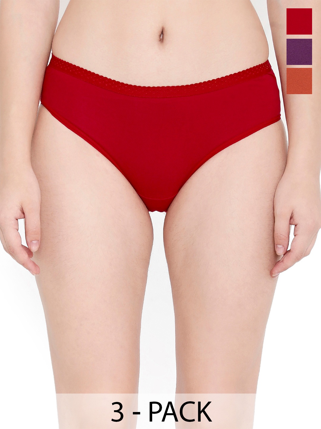 

Feelings Pack Of 3 Assorted Cotton Hipster Briefs