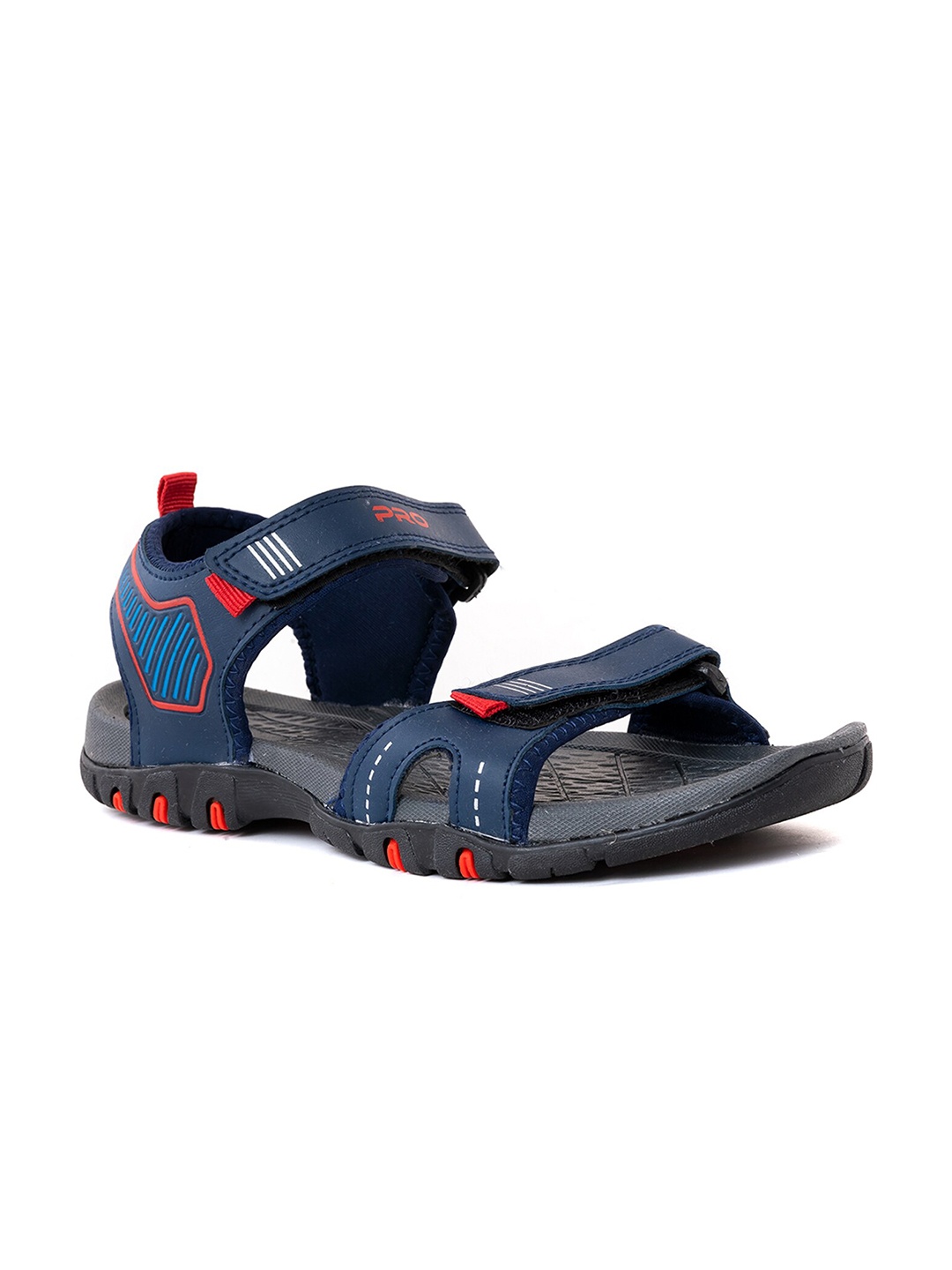 

Khadims Patterned Velcro Closure Sports Sandals, Blue