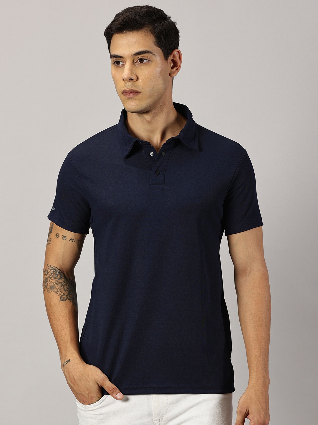 

BLUE TYGA Odor Free Polo T-Shirt, Navy blue