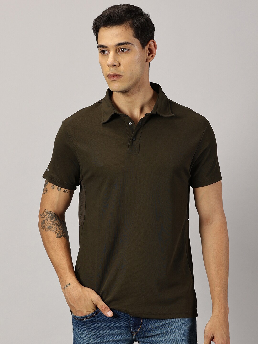 

BLUE TYGA Odor Free Polo T-Shirt, Olive