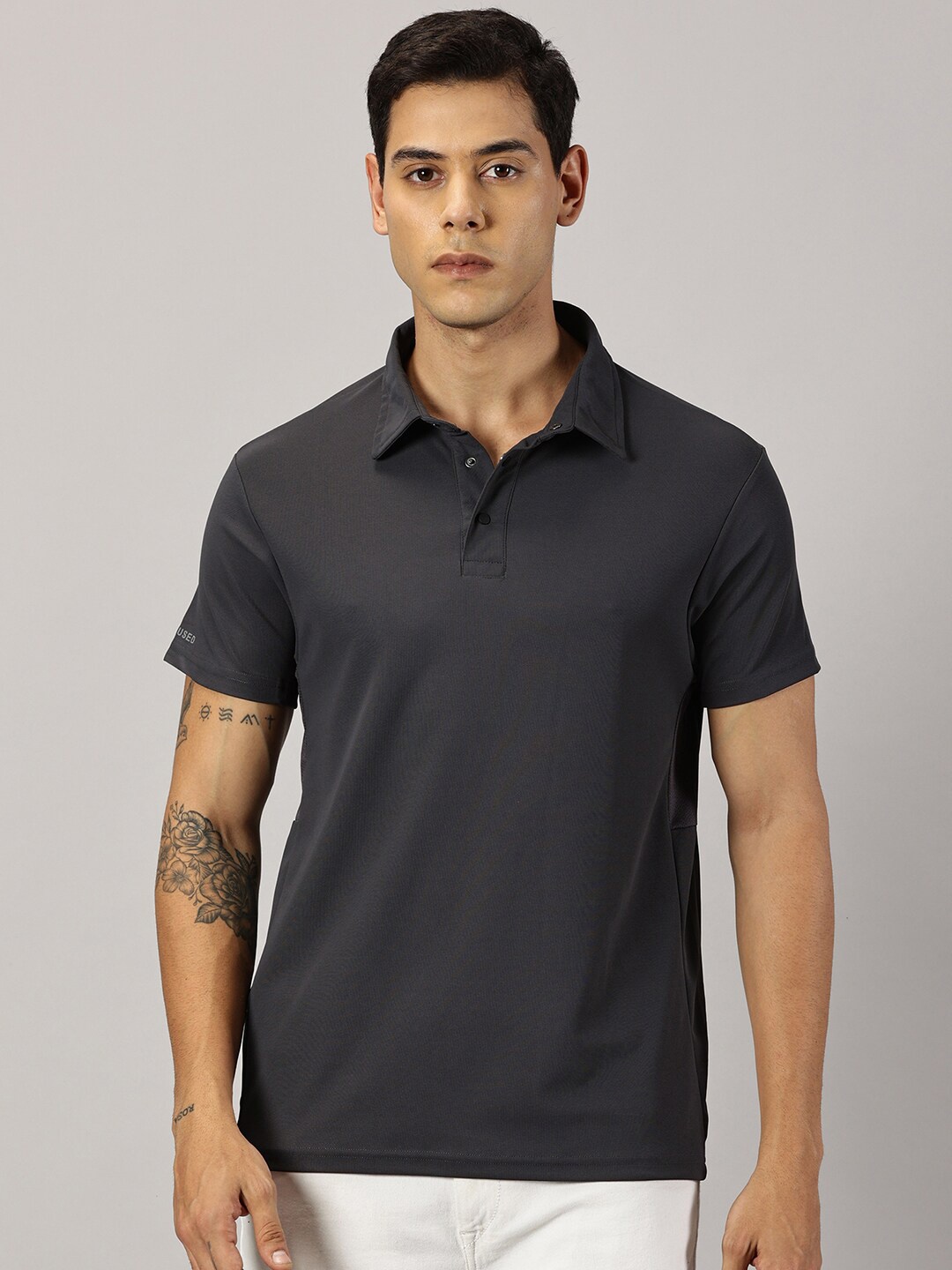 

BLUE TYGA Odor Free Polo T-Shirt, Grey
